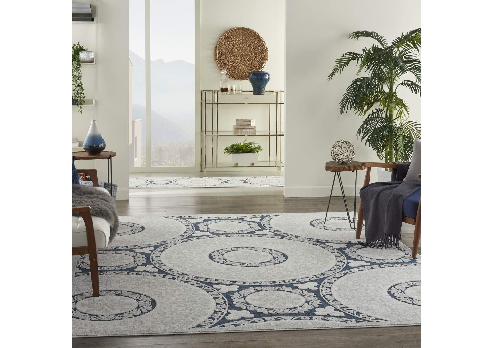 Nourison Key Largo 8'x10' Blue Area Rug,Nourison