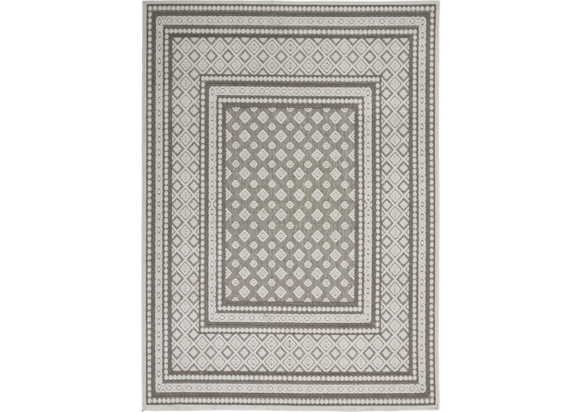 Nourison Key Largo 5'x7' Light Grey Area Rug,Nourison