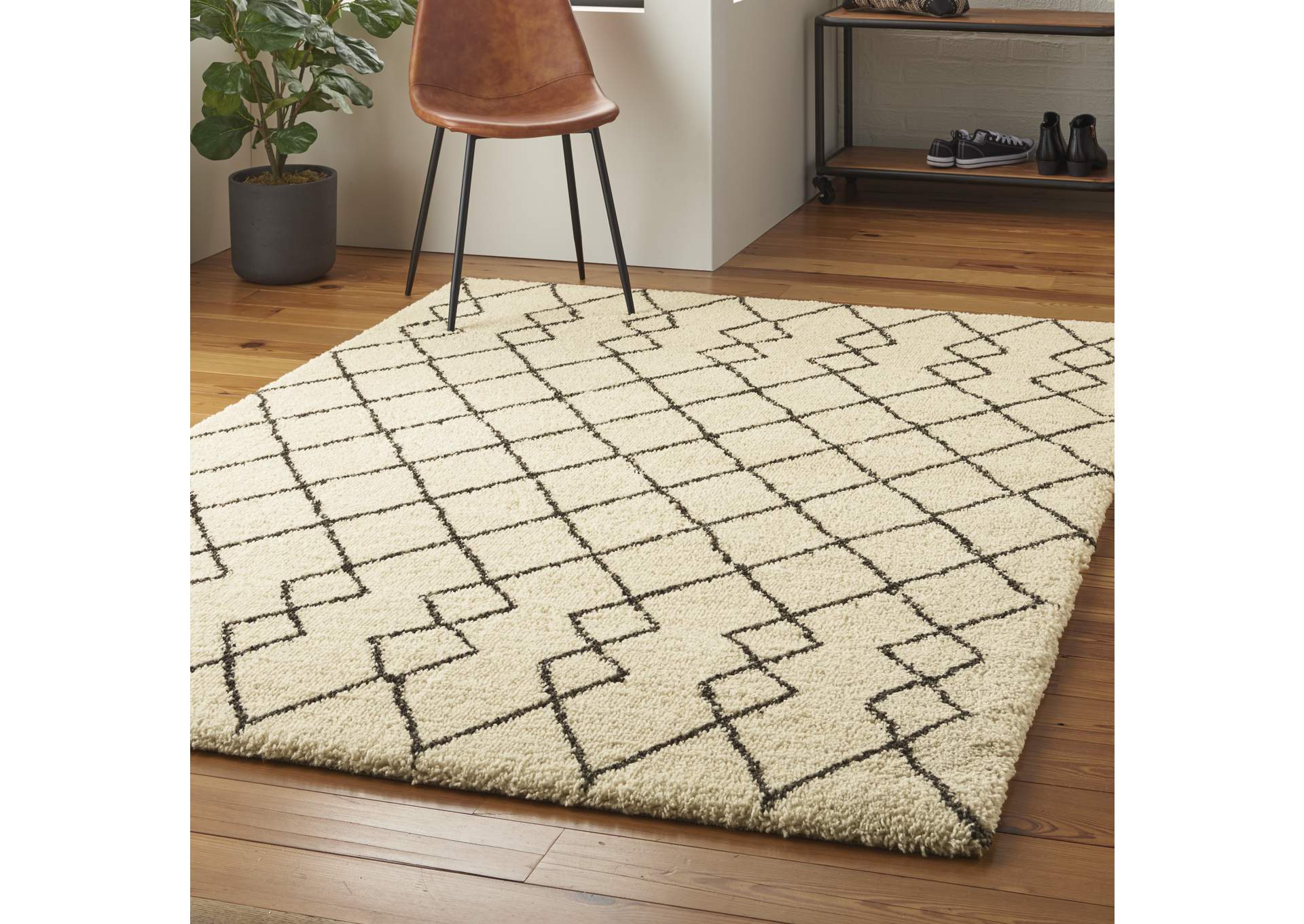 Nourison Martil MAT01 Ivory White 5'x7' Moroccan Area Rug,Nourison
