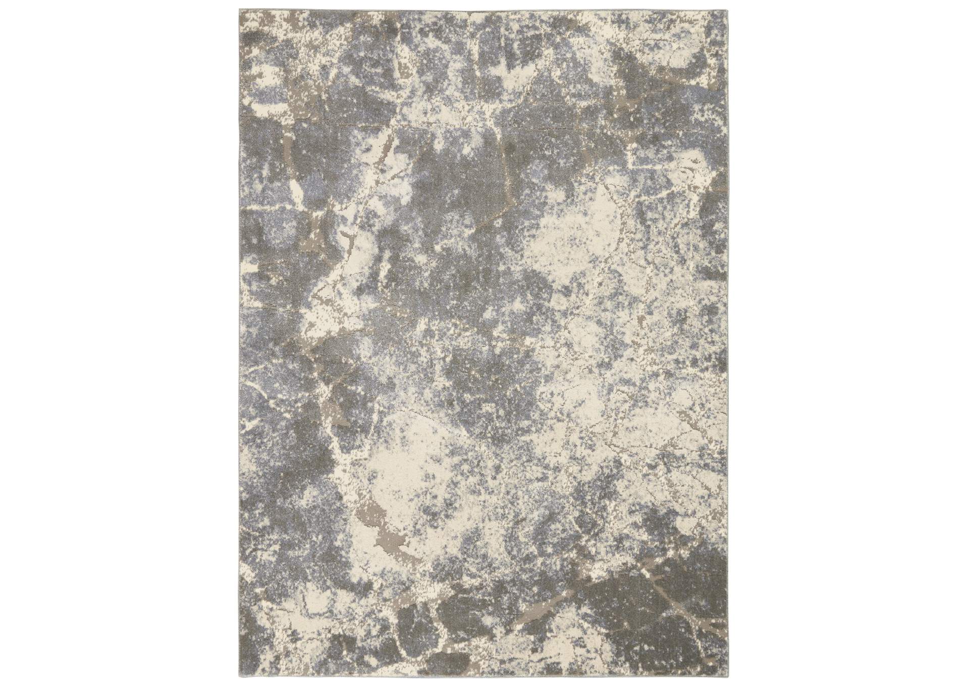 kathy ireland Home Sahara KI394 Grey and White 4'x6' Area Rug,Nourison