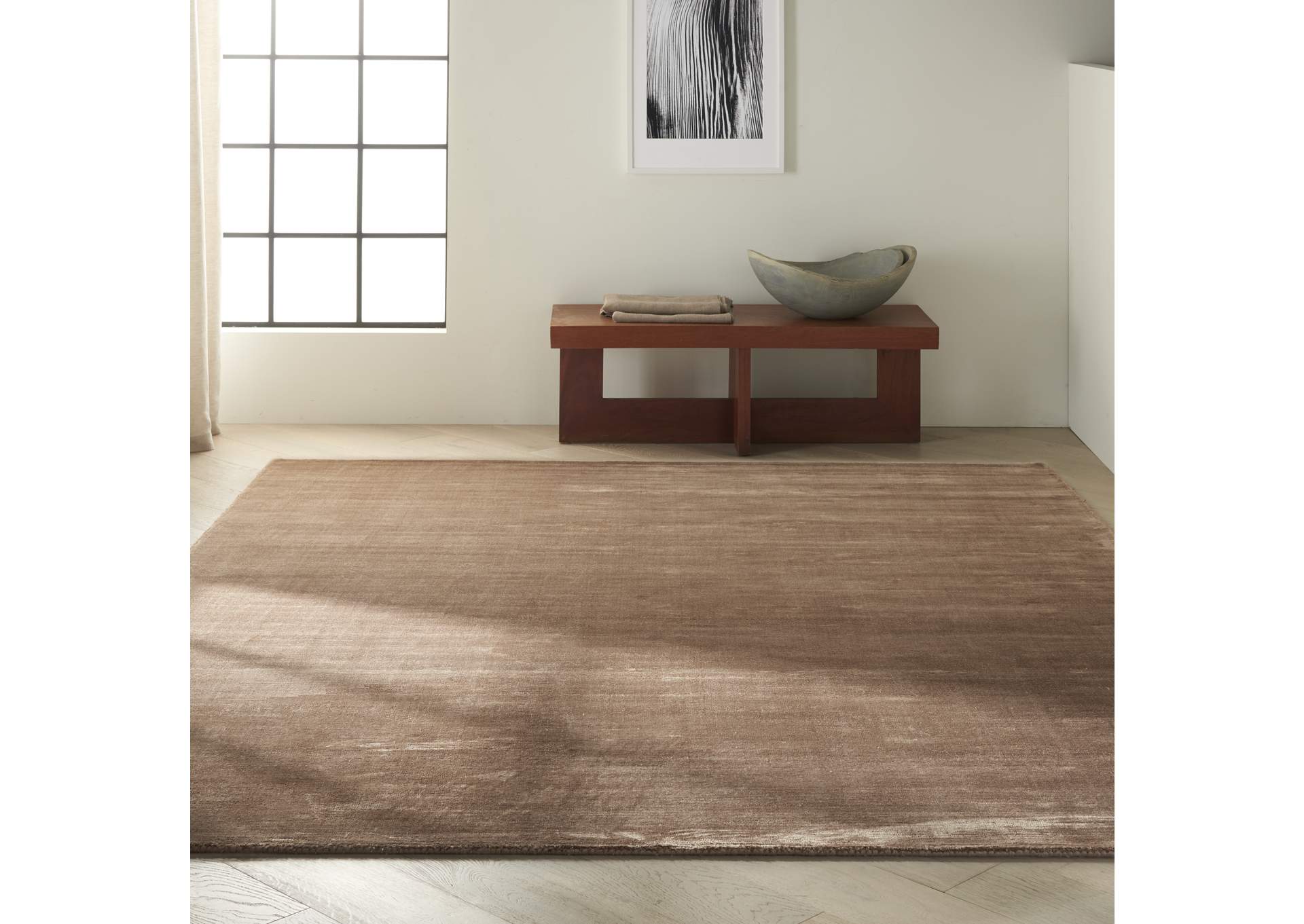 Calvin Klein Home Lunar LUN1 Brown 10'x14' Rug,Nourison