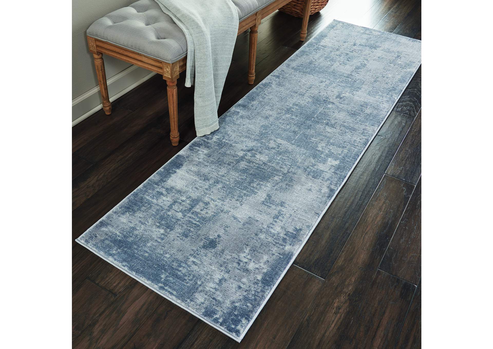 Nourison Rustic Textures RUS05 Grey 8' Runner Hallway Rug,Nourison