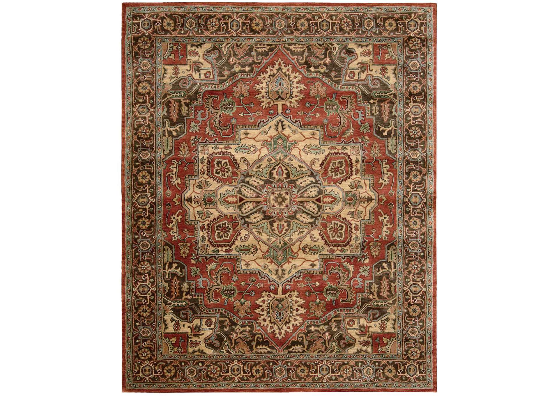 Nourison Jaipur JA36 Red Multicolor 8'x10' Rug,Nourison