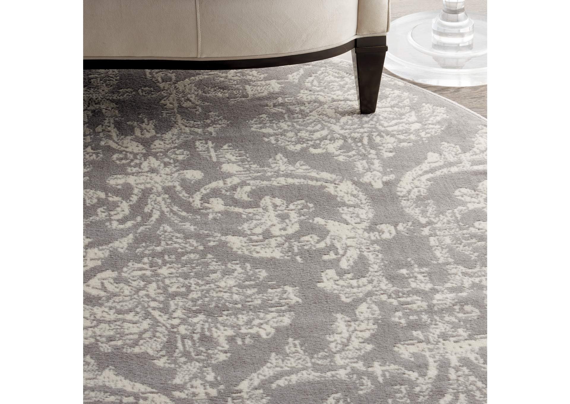 Nourison Jubilant 8' Round Grey Area Rug,Nourison
