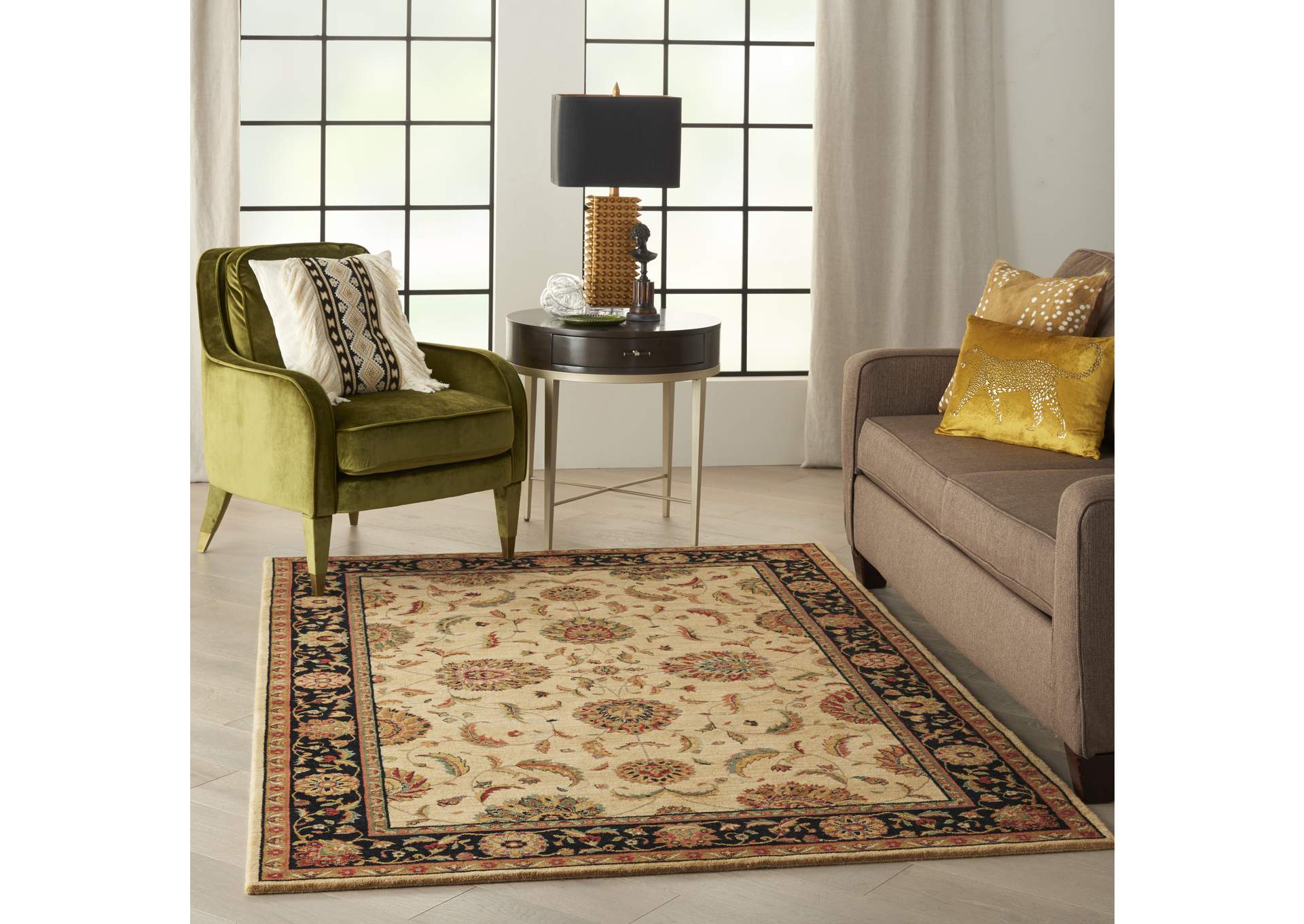 Nourison Living Treasures LI04 Beige Multicolor 5'x8' Area Rug,Nourison
