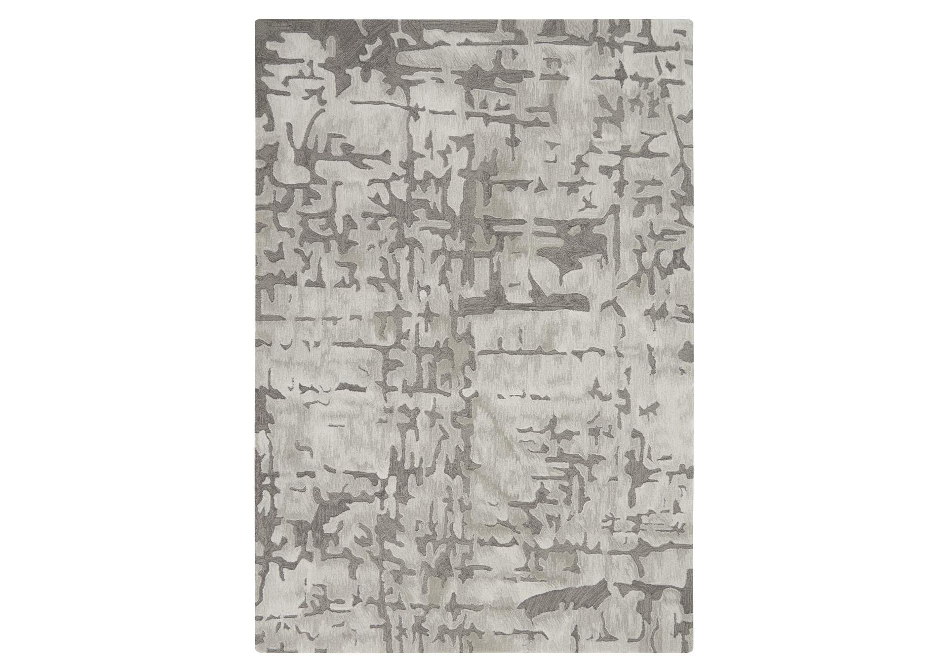 Nourison Symmetry SMM03 Silver 4'x6' Area Rug,Nourison