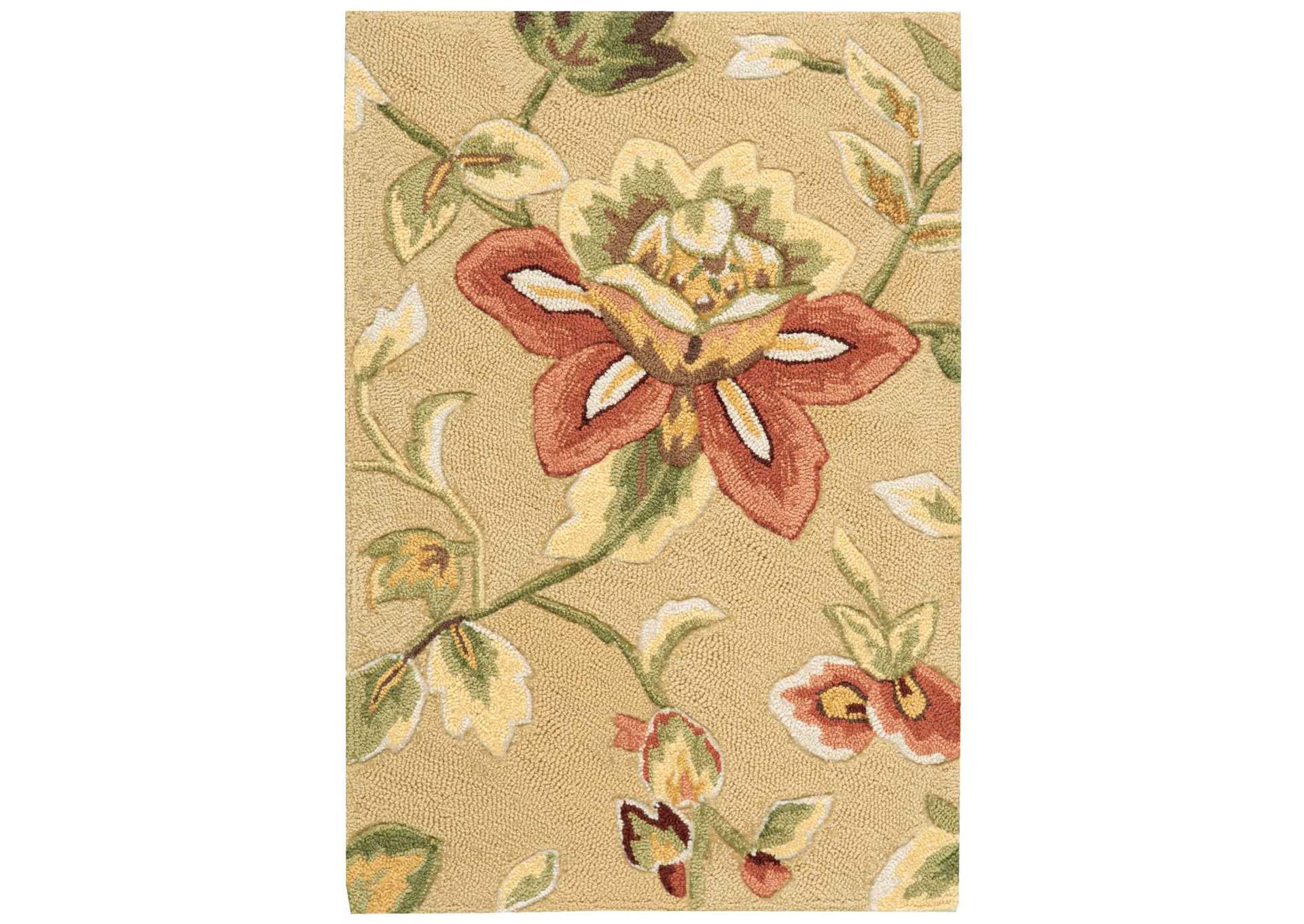 Nourison Fantasy 2'x4' Beige Area Rug,Nourison