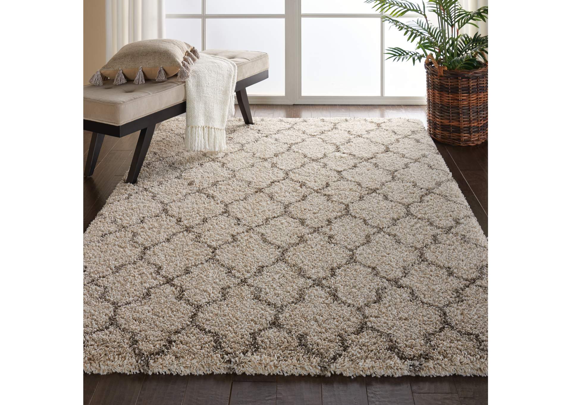 Nourison Amore AMOR2 Beige 5'x8' Area Rug,Nourison
