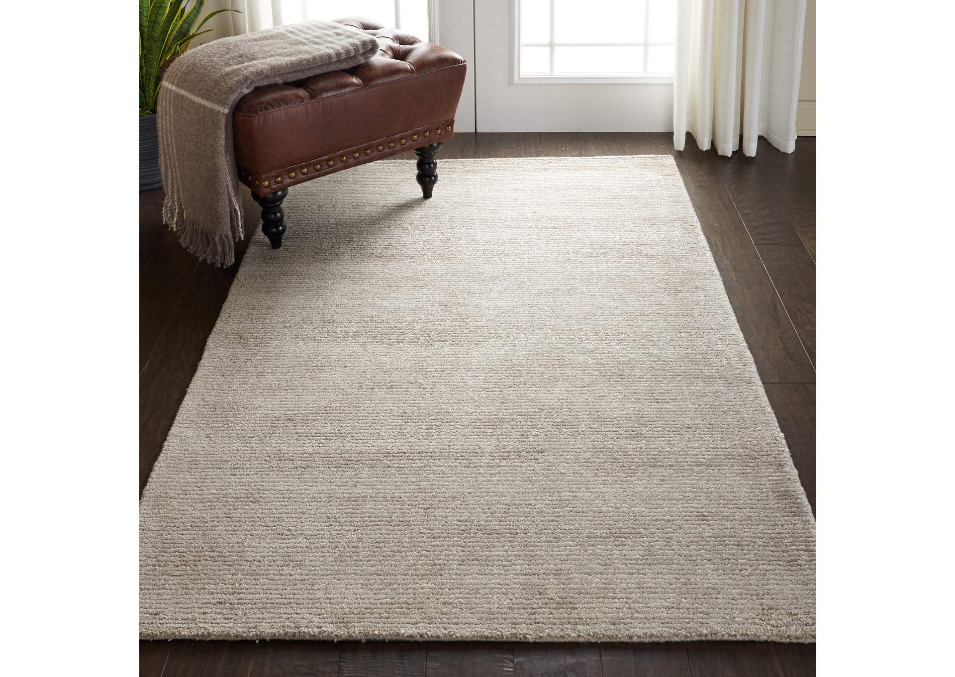 Nourison Weston WES01 Taupe 5'x8' Contemporary Area Rug,Nourison