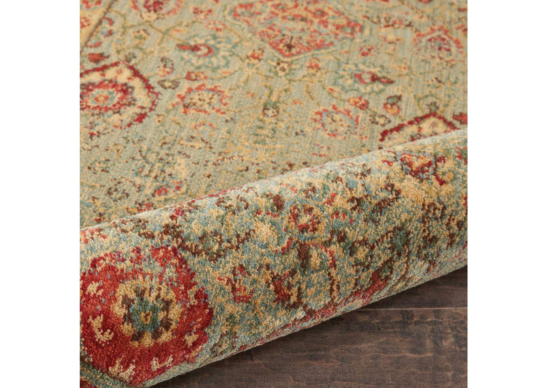 Nourison Somerset ST90 Light Green 6' Runner Hallway Rug,Nourison