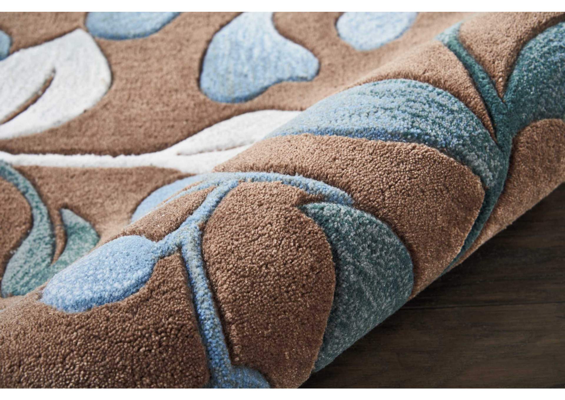 Nourison Contour CON02 Brown 3'x5' Area Rug,Nourison