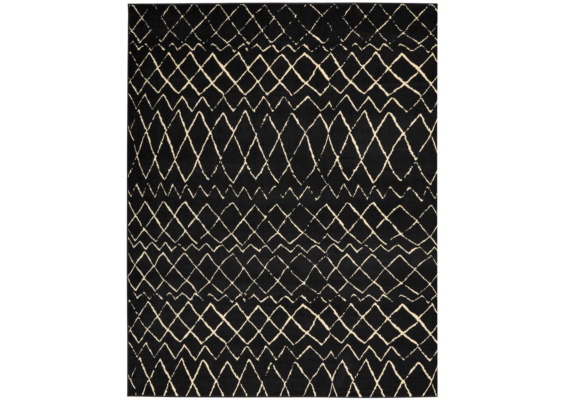 Nourison Grafix GRF04 Black 8'x10' Large Rug,Nourison