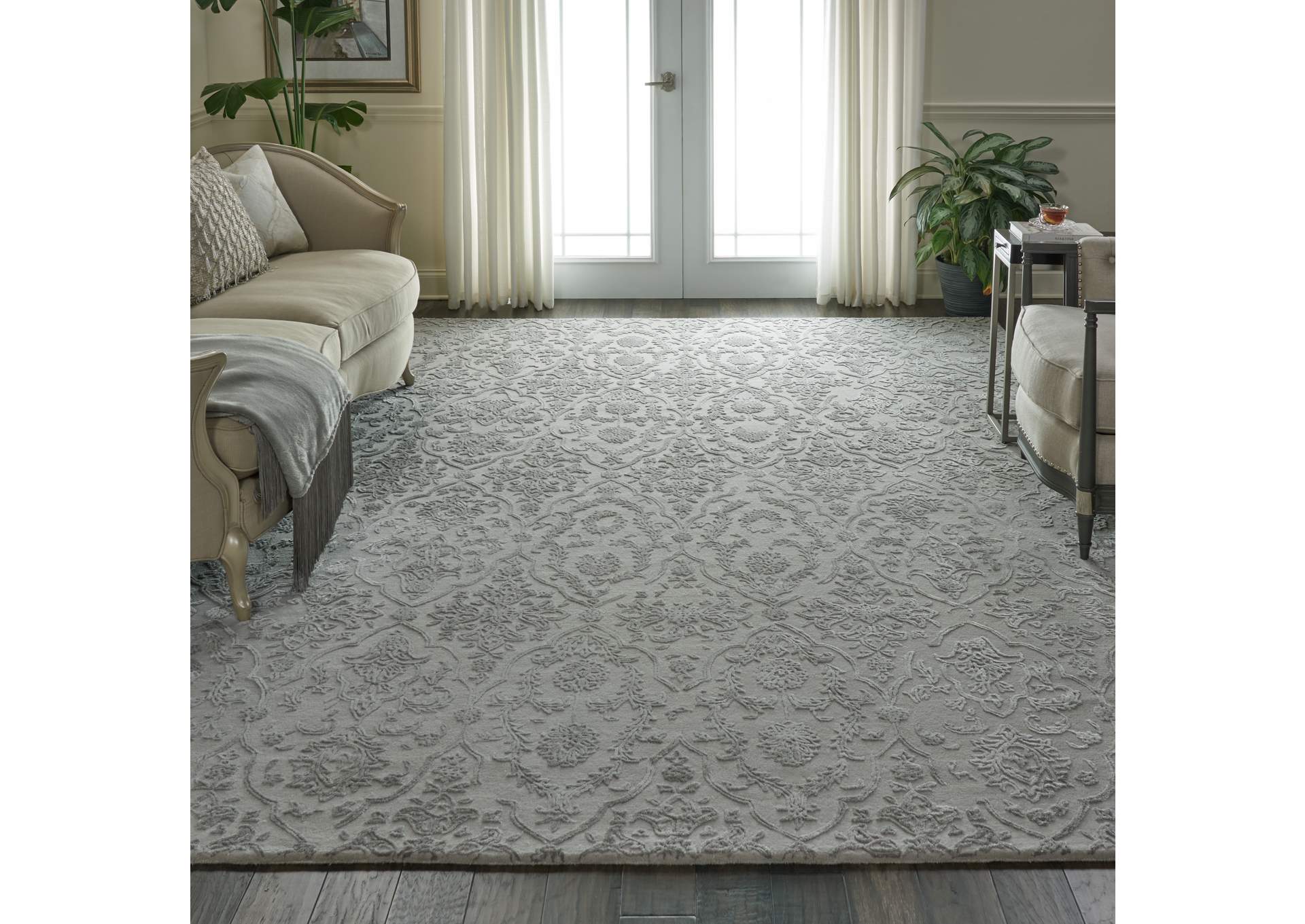 Nourison Opaline OPA15 Taupe 9'x12' Oversized Rug,Nourison