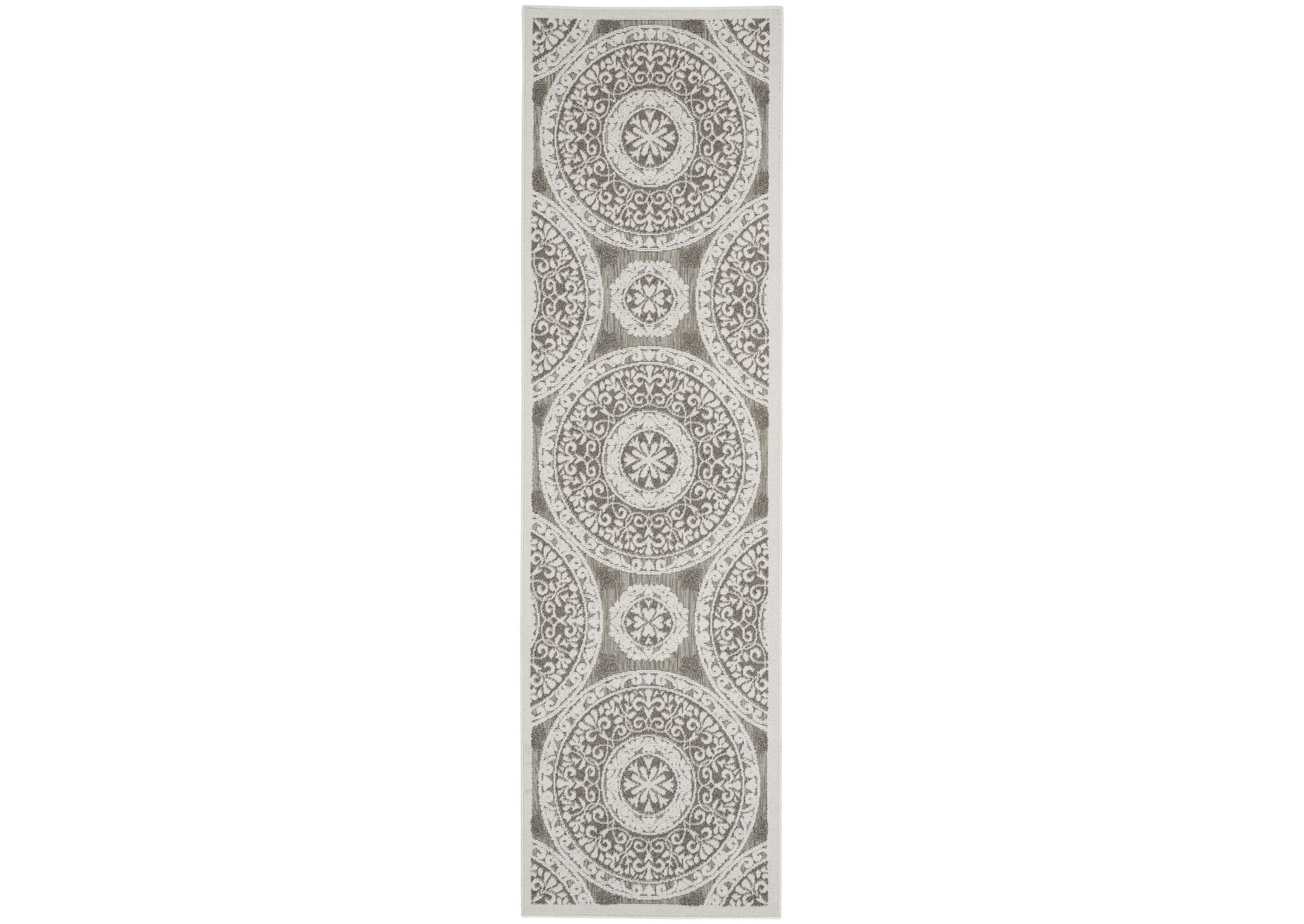 Nourison Key Largo 10' Runner Taupe Area Rug,Nourison