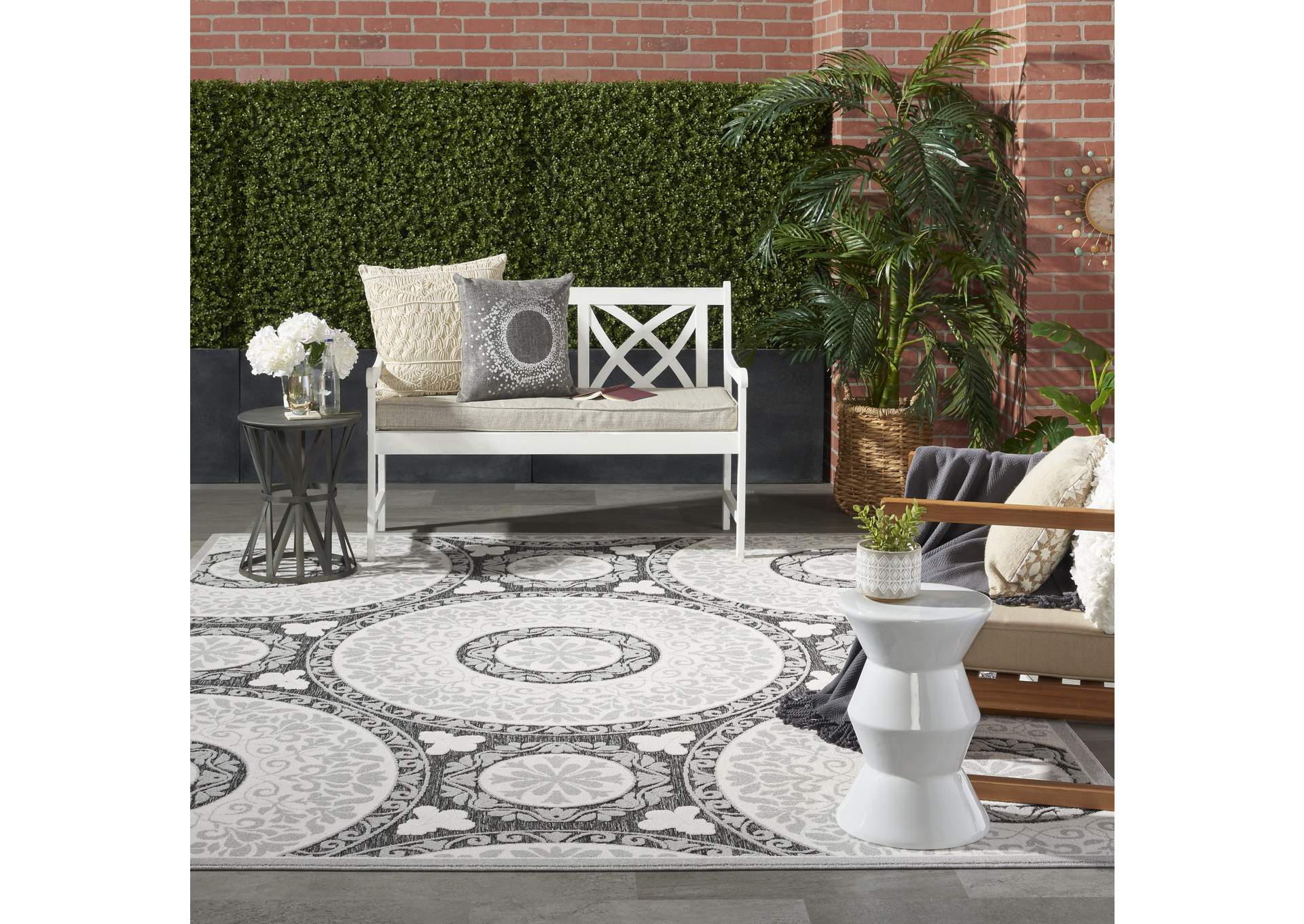 Nourison Key Largo 9'x12' Grey Area Rug,Nourison