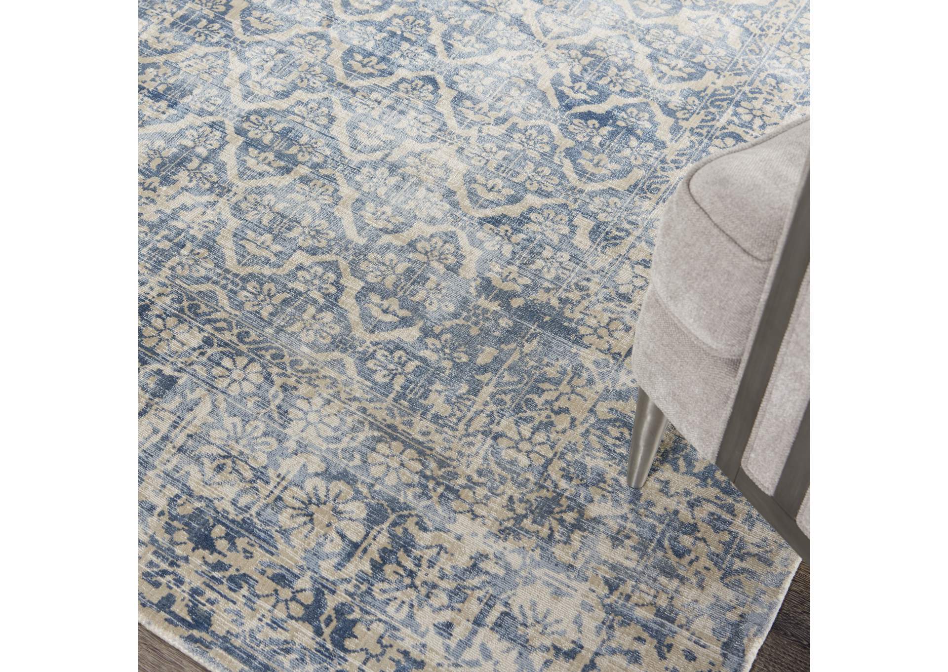 kathy ireland Home Desert Skies DSK04 Blue 4'x6' Area Rug,Nourison