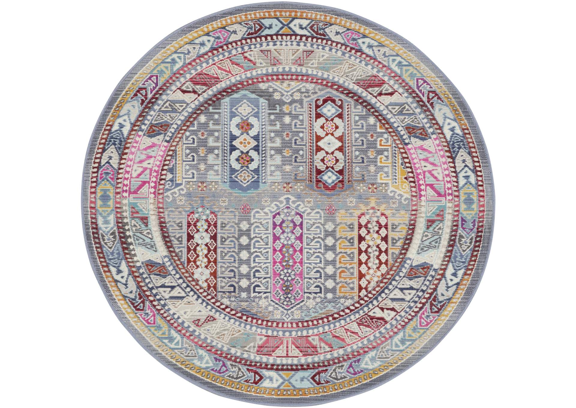 Nourison Vintage Kashan 4' Round Area Rug,Nourison