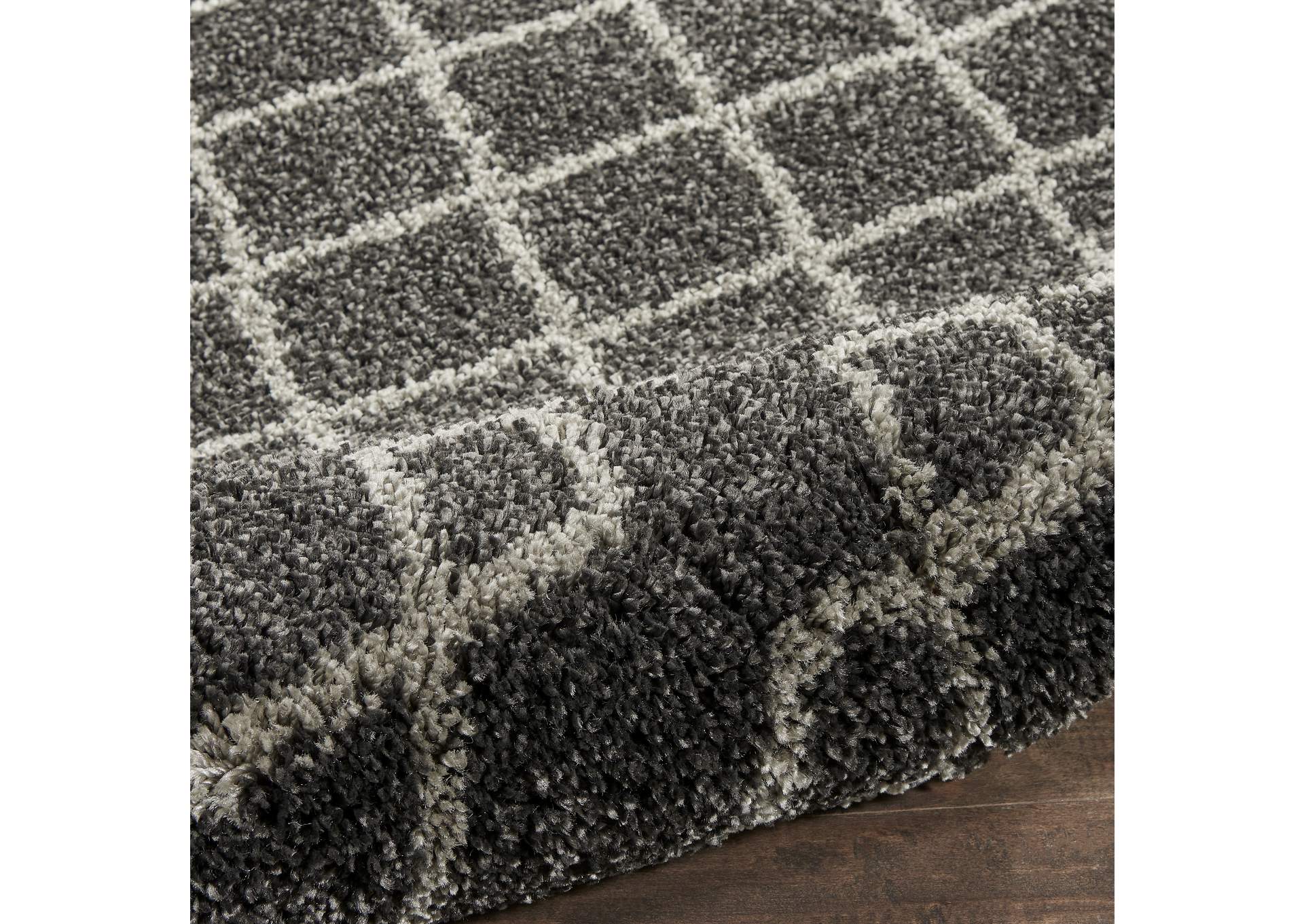 Nourison Martil 2'x4' Charcoal Tribal Moroccan Shag Rug,Nourison