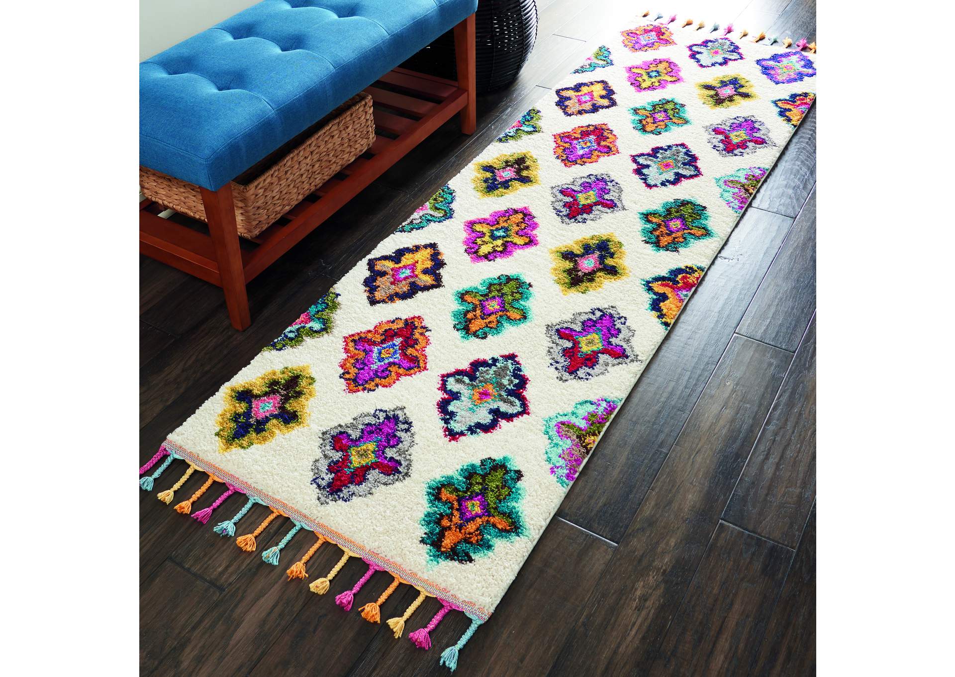 Nourison Nomad NMD06 Multicolor 6' Runner Hallway Rug,Nourison