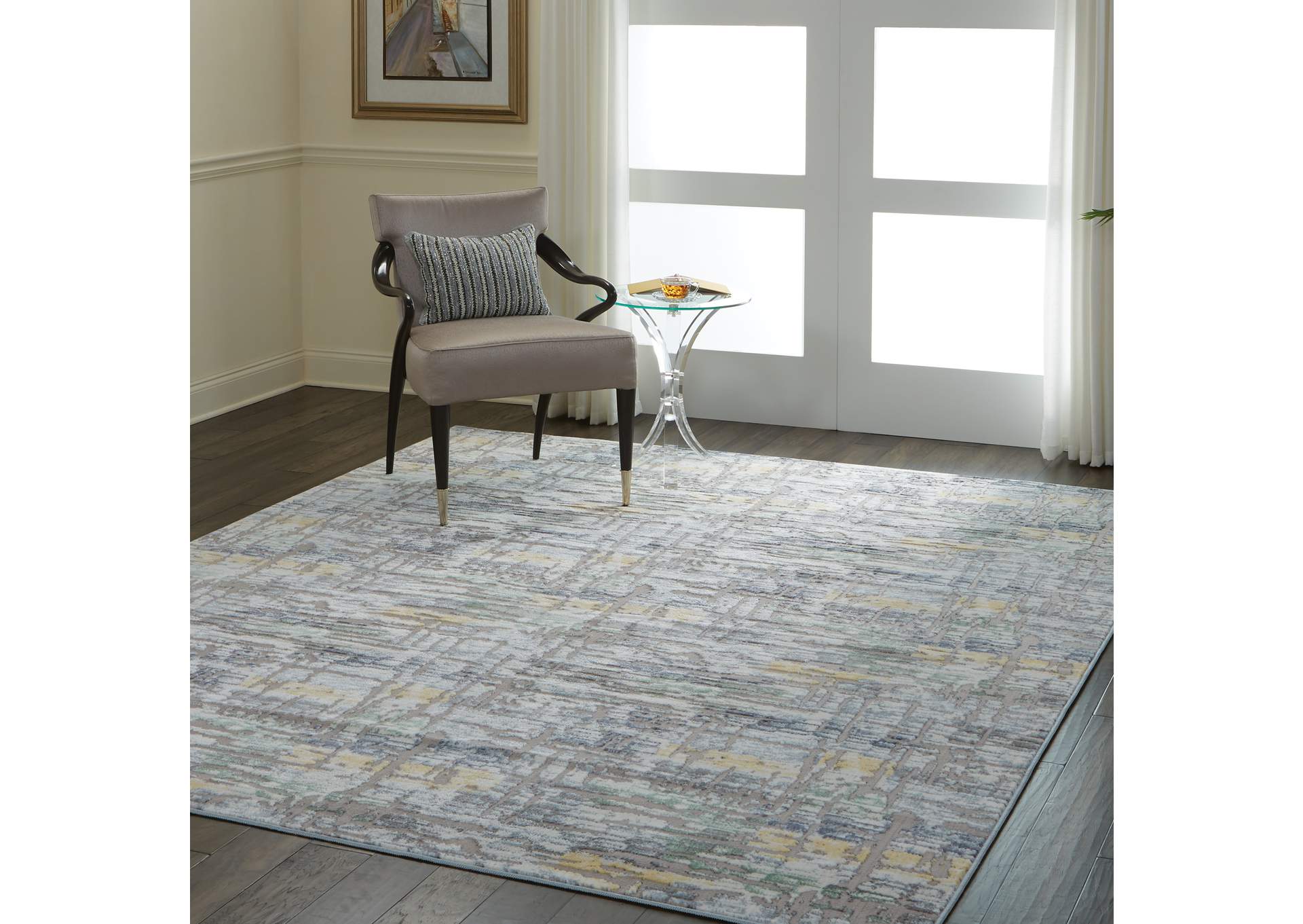Nourison Urban Chic URC01 Grey Multicolor 8'x10' Large Rug,Nourison