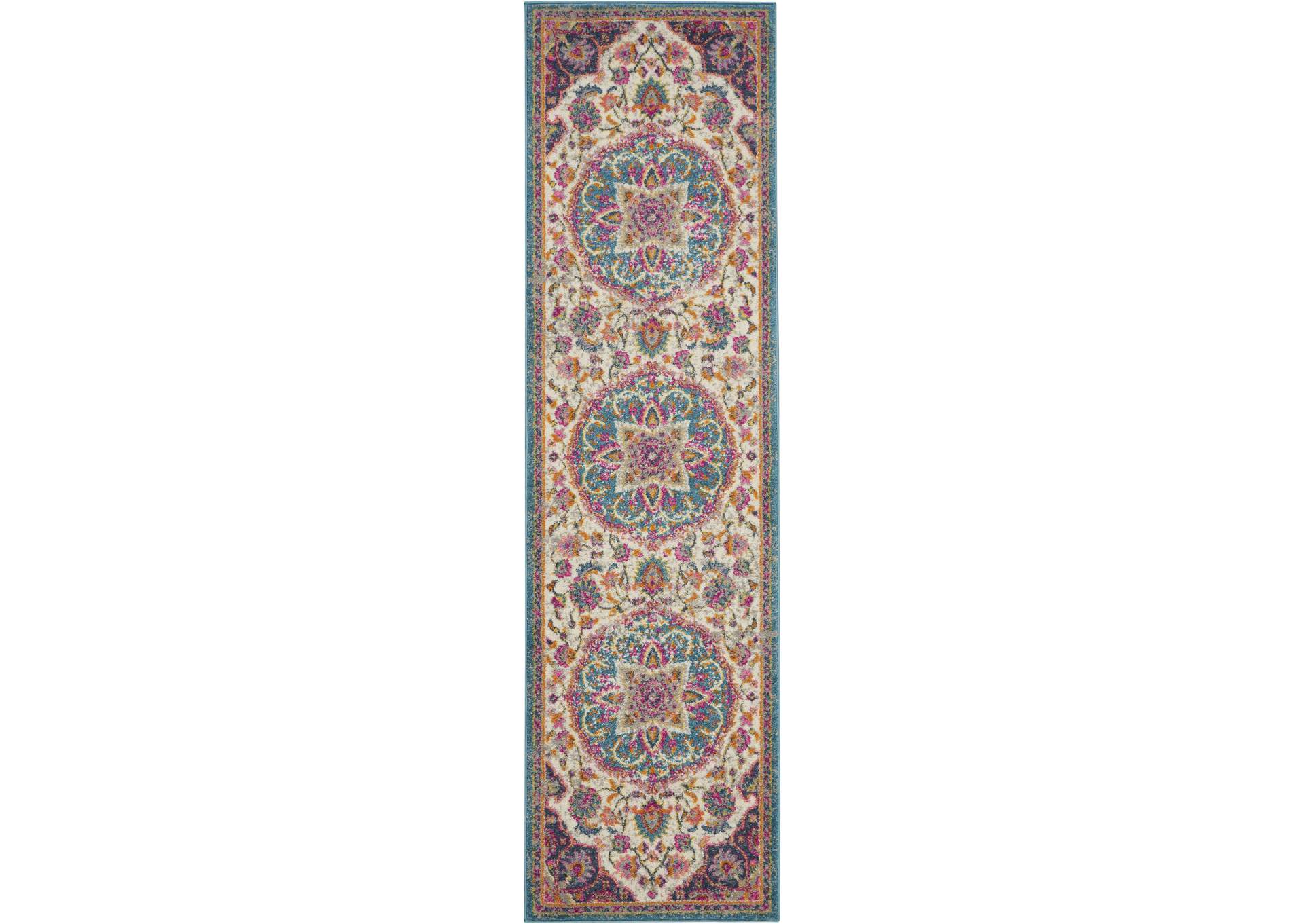Nourison Passion Bohemian Ivory Multi Colored Area Rug,Nourison