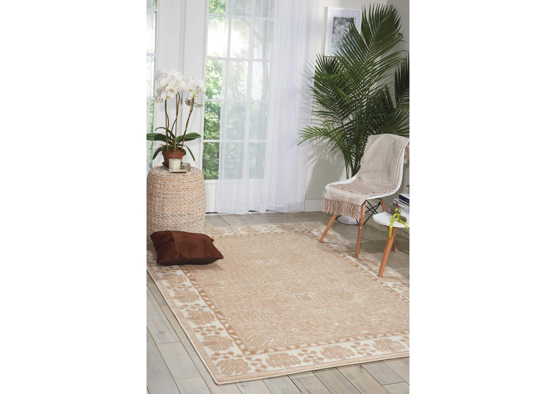 Nourison Euphoria EUP08 Beige 4'x6' Area Rug,Nourison