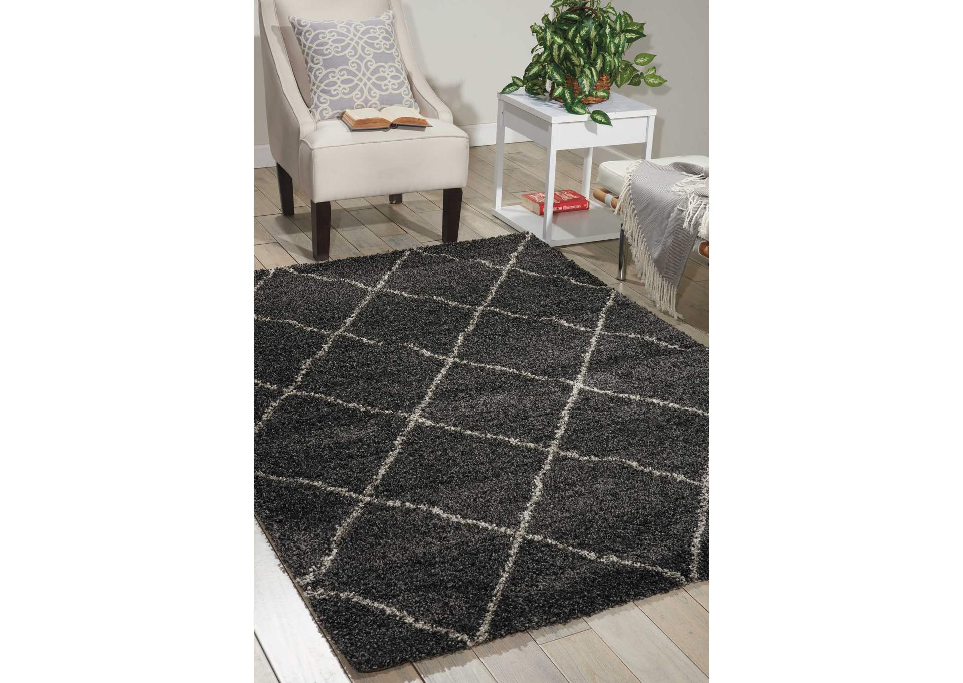 Nourison Brisbane BRI03 Black 5'x7' Area Rug,Nourison