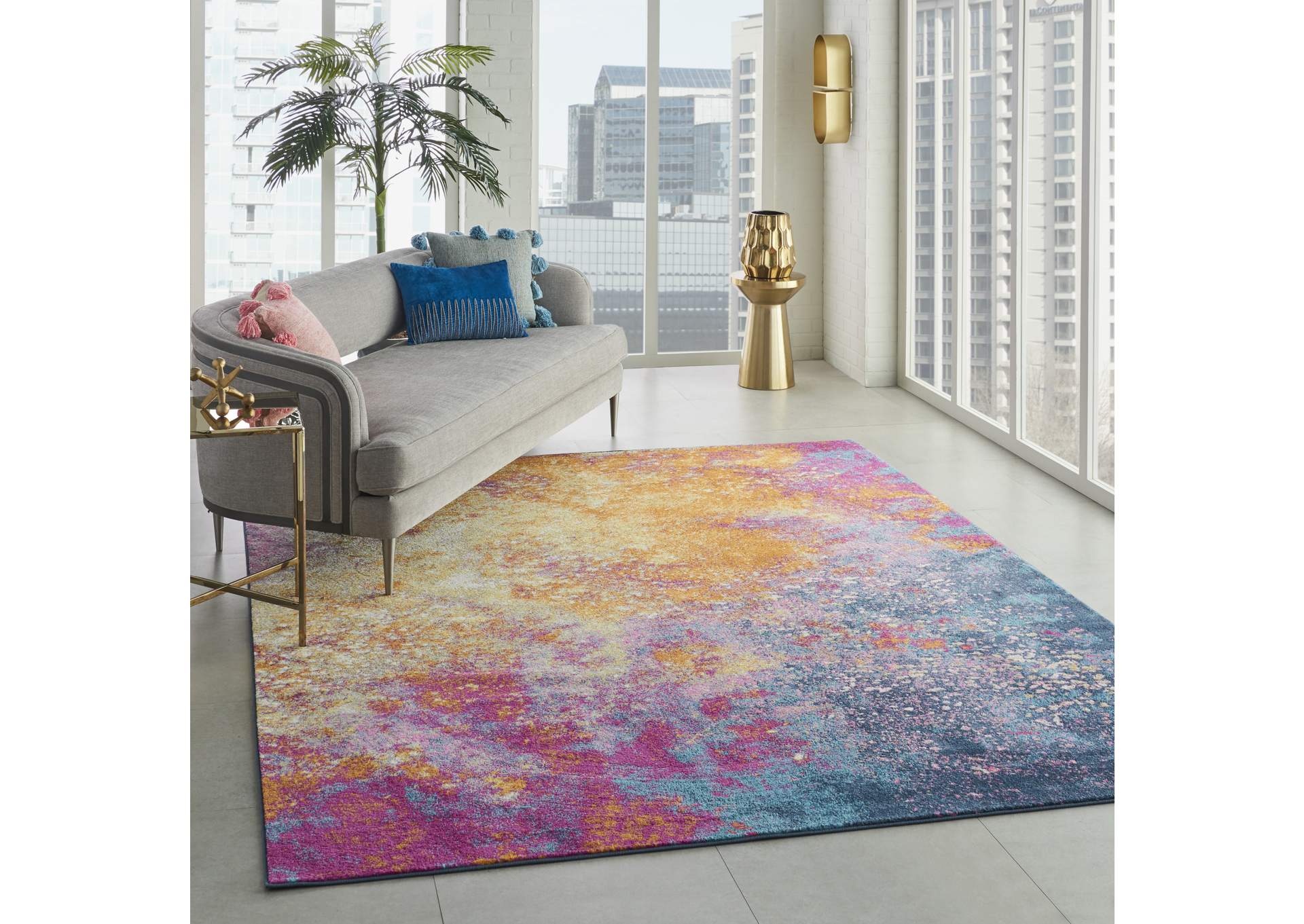 Nourison Passion PSN10 Multicolor 7'x10' Large Rug,Nourison