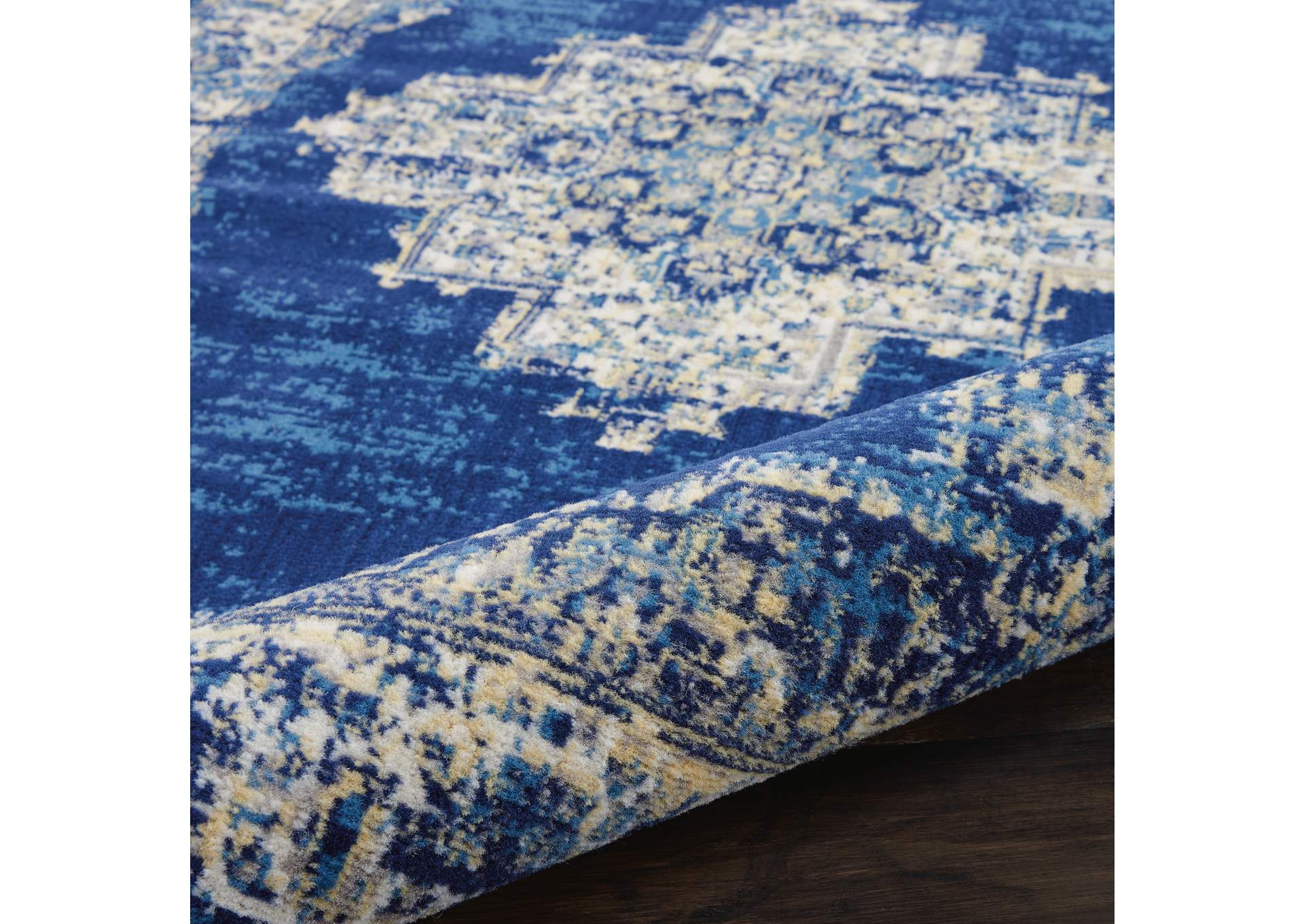 Nourison Grafix GRF14 Blue 4'x6' Area Rug,Nourison