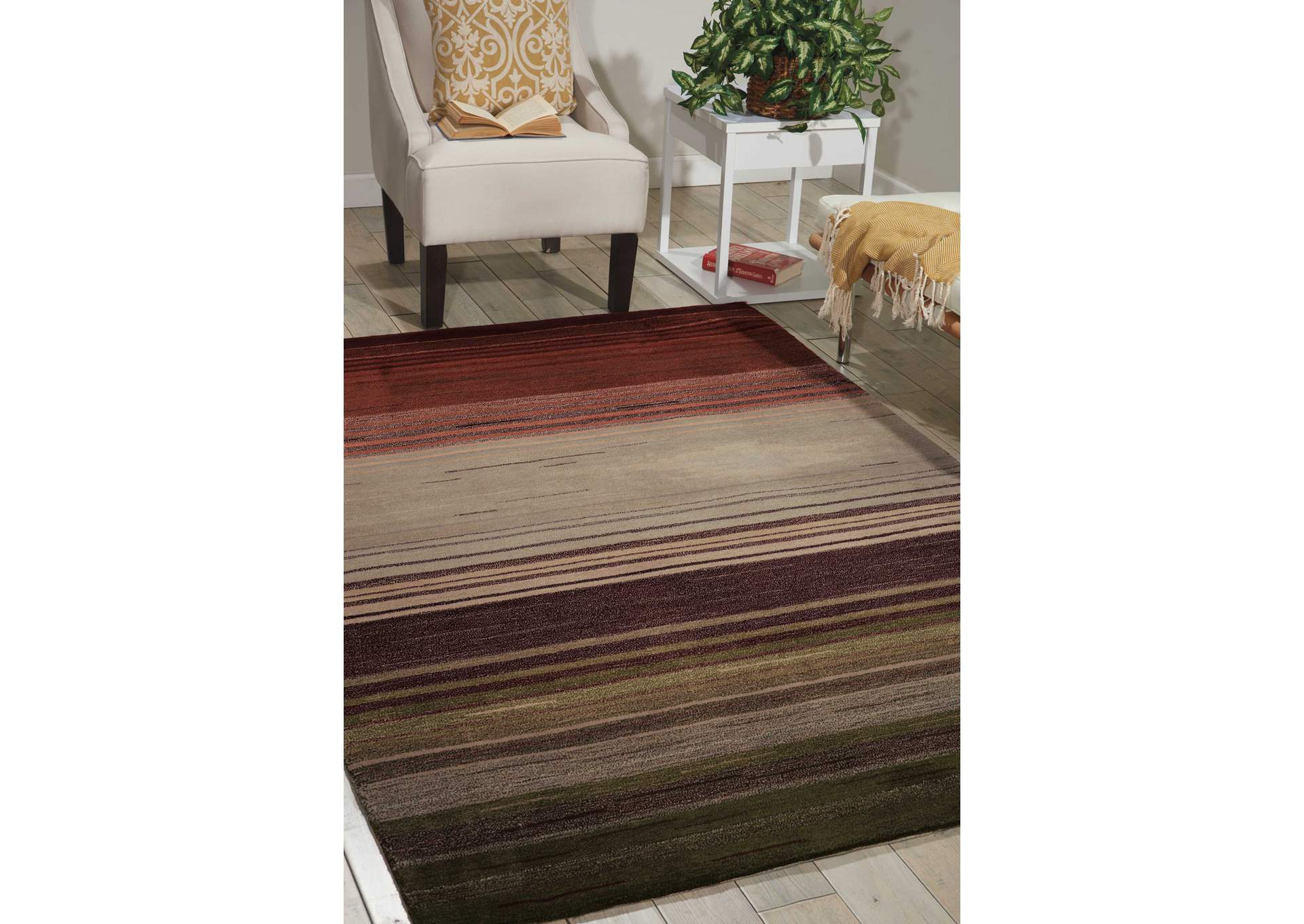 Nourison Contour CON15 Green 8'x11' Rug,Nourison