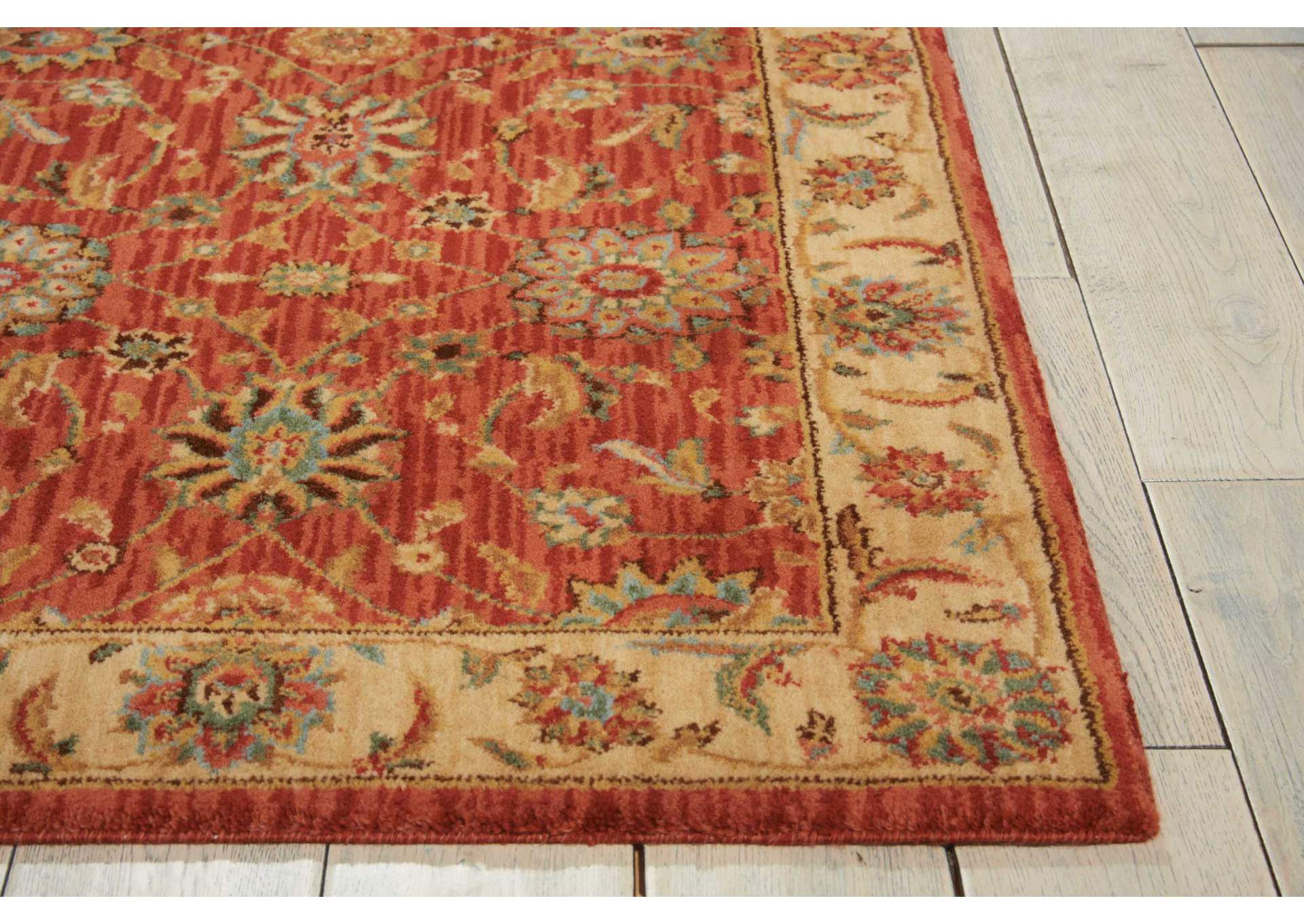 Nourison Living Treasures LI05 Brown 8' Runner Hallway Rug,Nourison