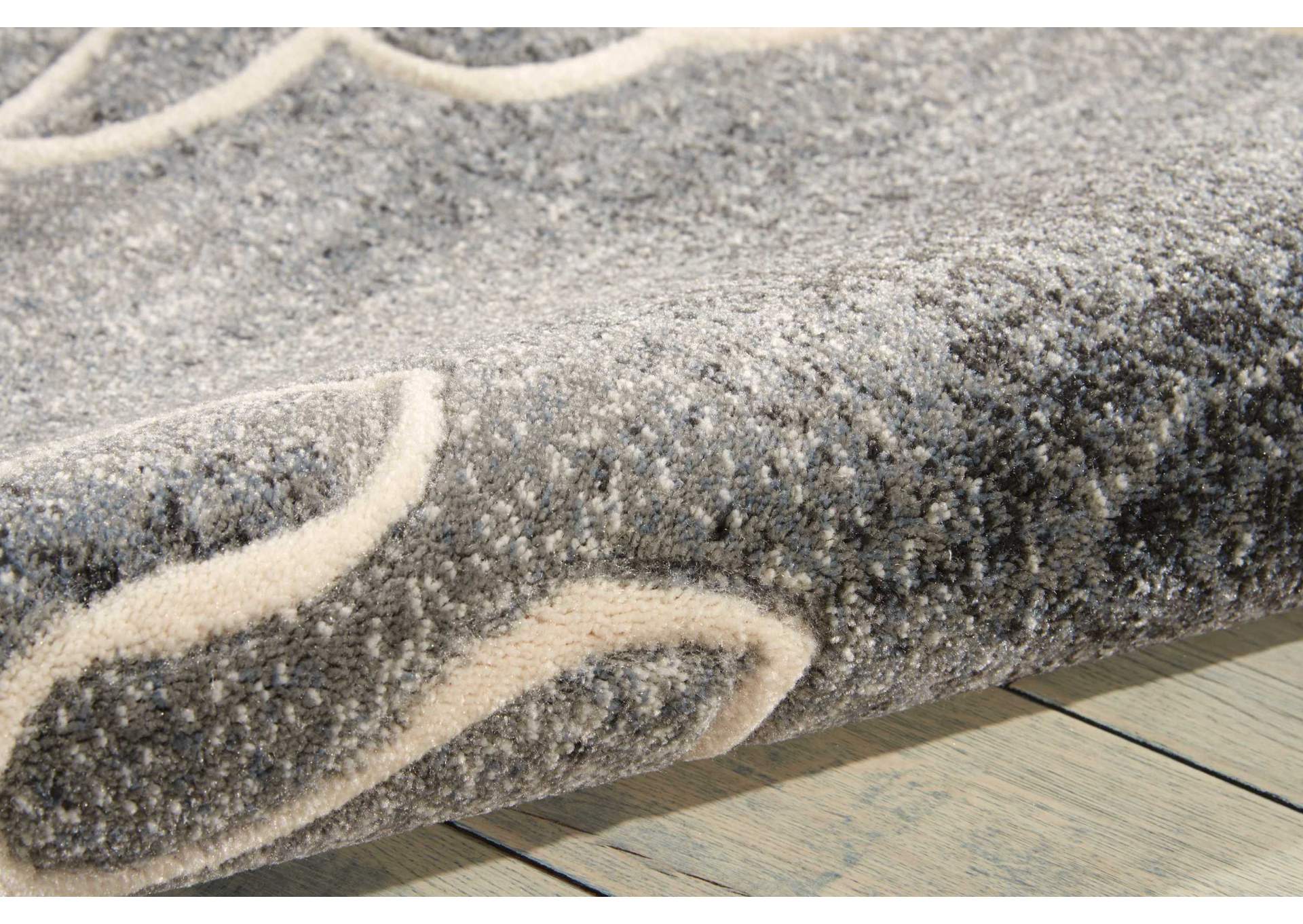 Nourison Maxell MAE04 Grey 8' Runner Hallway Rug,Nourison