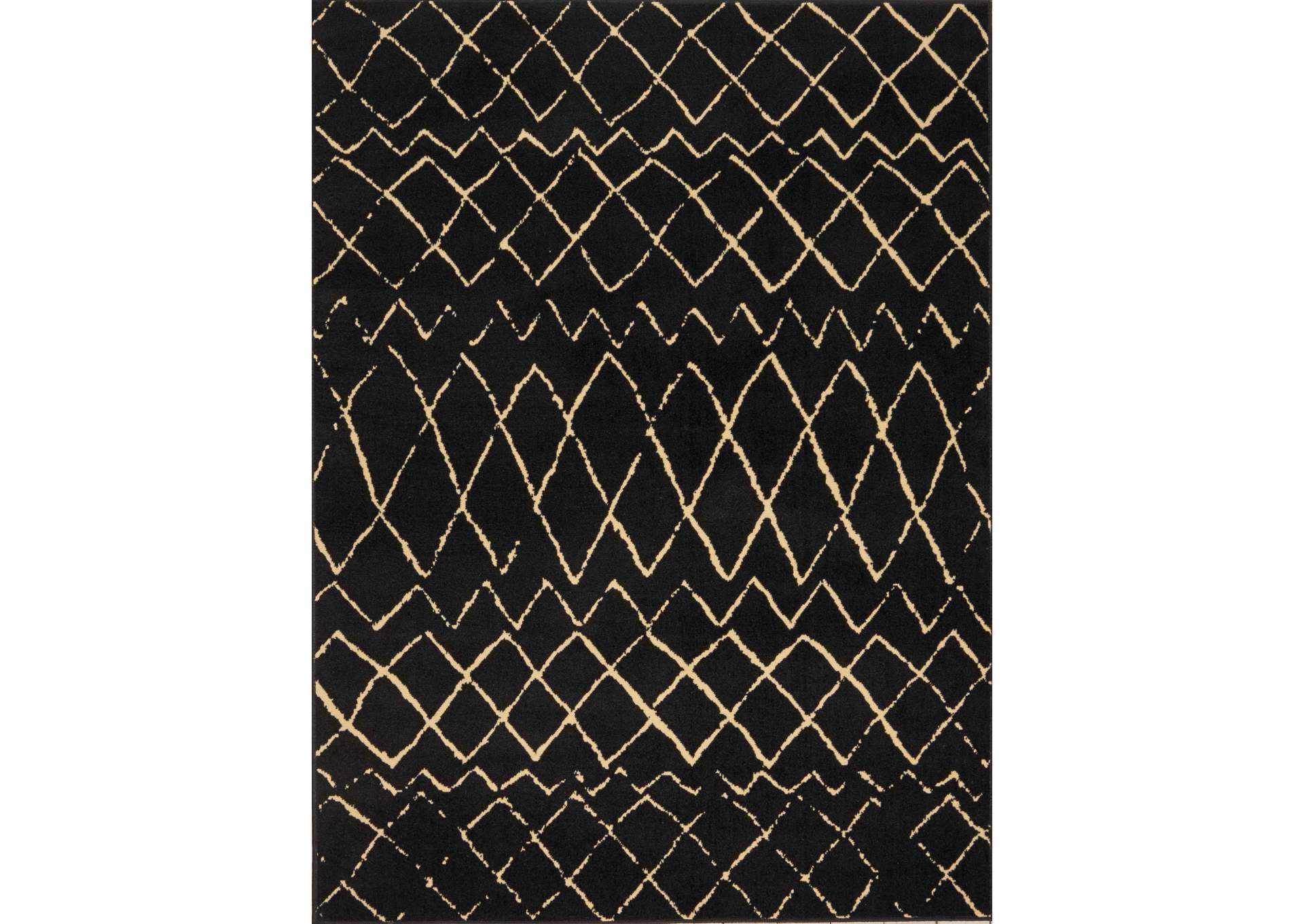 Nourison Grafix GRF04 Black 5'x7' Area Rug,Nourison