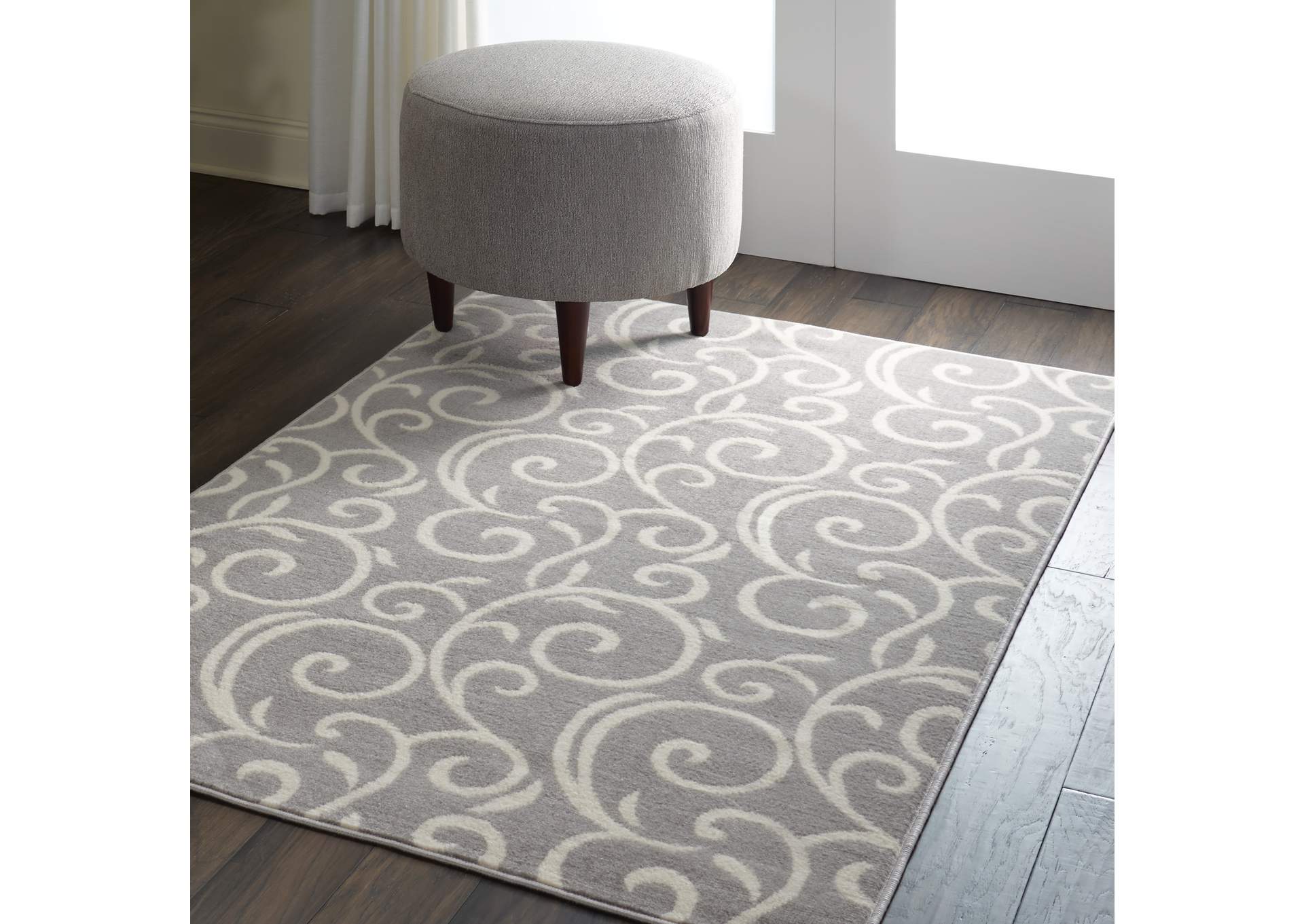 Nourison Grafix GRF19 Grey 3'x5' Area Rug,Nourison