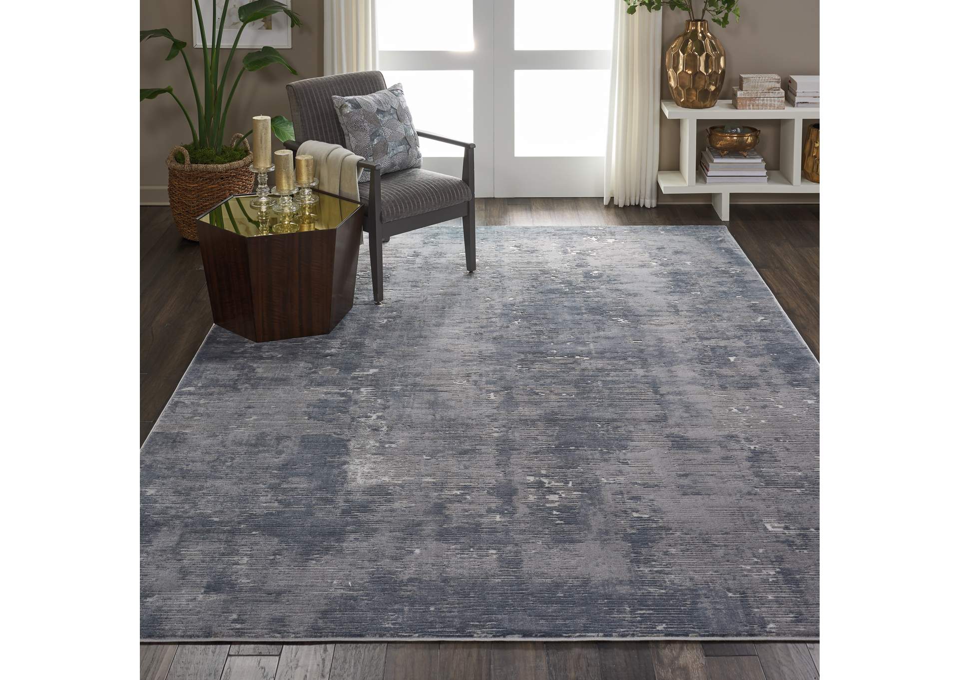 Nourison Rustic Textures RUS05 Grey 9'x13' Oversized Rug,Nourison