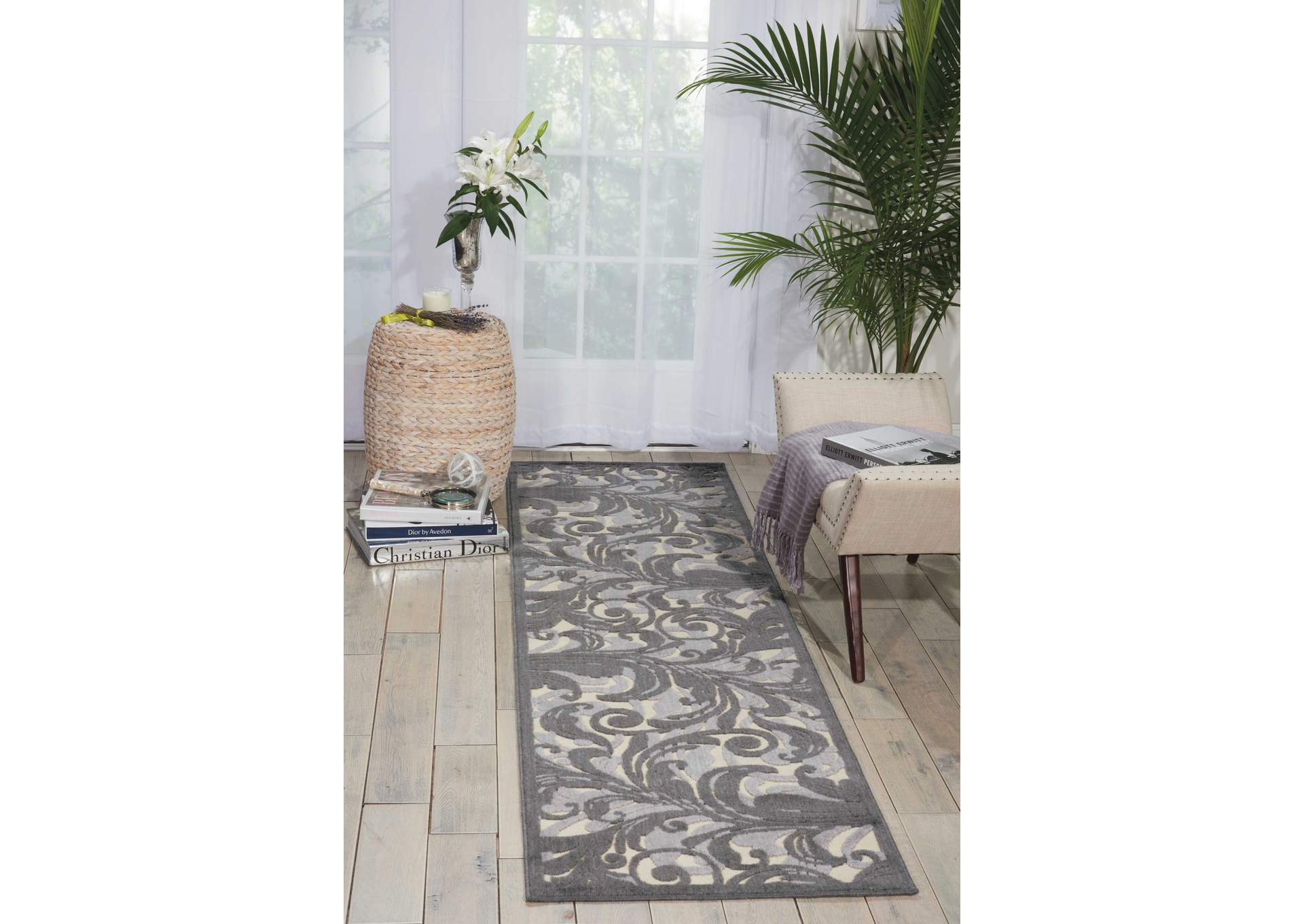 Nourison Graphic Illusions GIL01 Multicolor 8' Runner Hallway Rug,Nourison