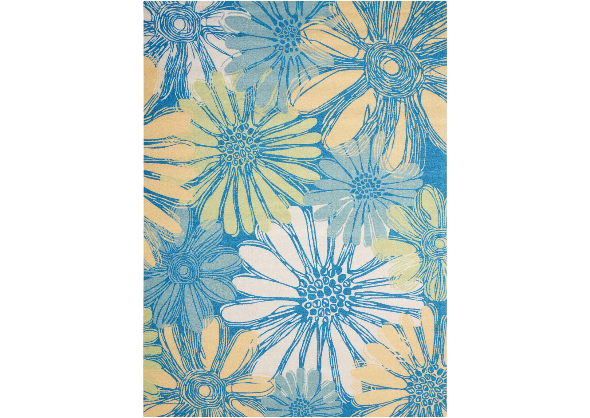 Nourison Home & Garden RS022 Blue 5'x8' Area Rug,Nourison