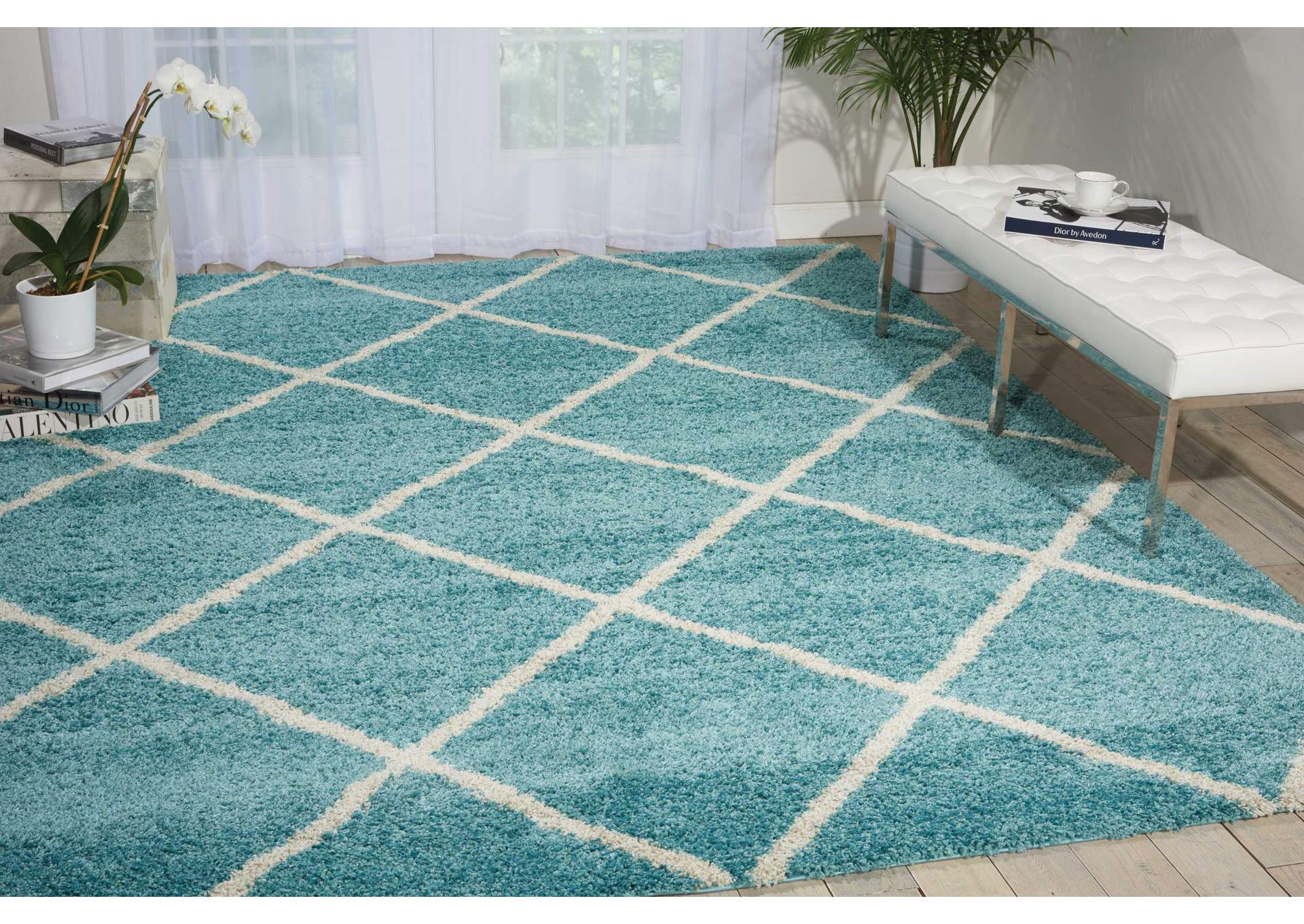 Nourison Brisbane BRI03 Blue 8'x10' Rug,Nourison