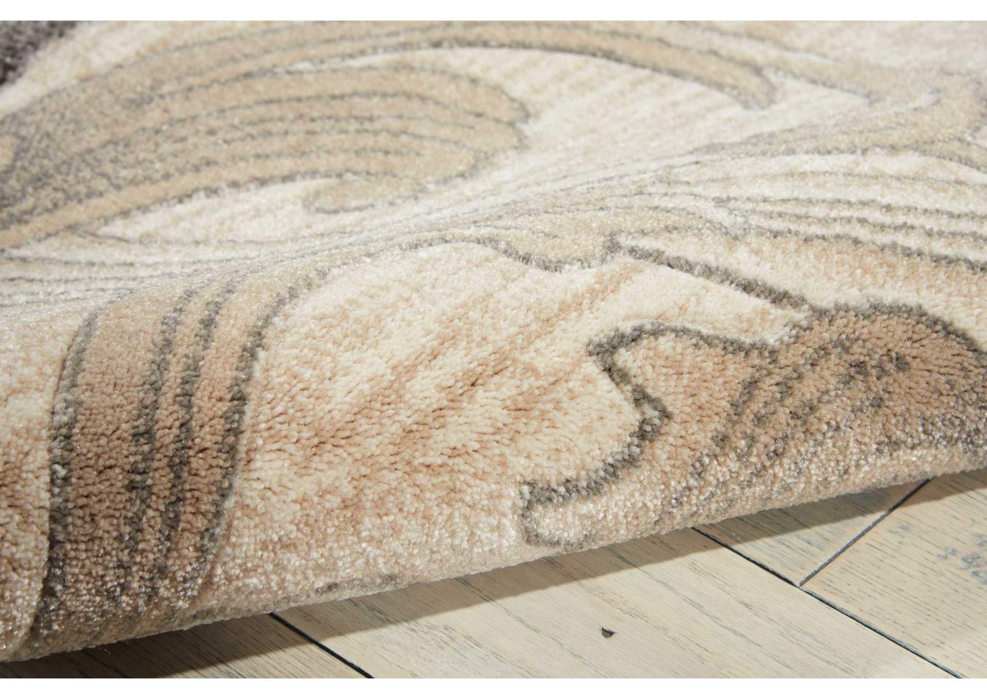 Nourison Maxell MAE05 Taupe 8' Runner Hallway Rug,Nourison