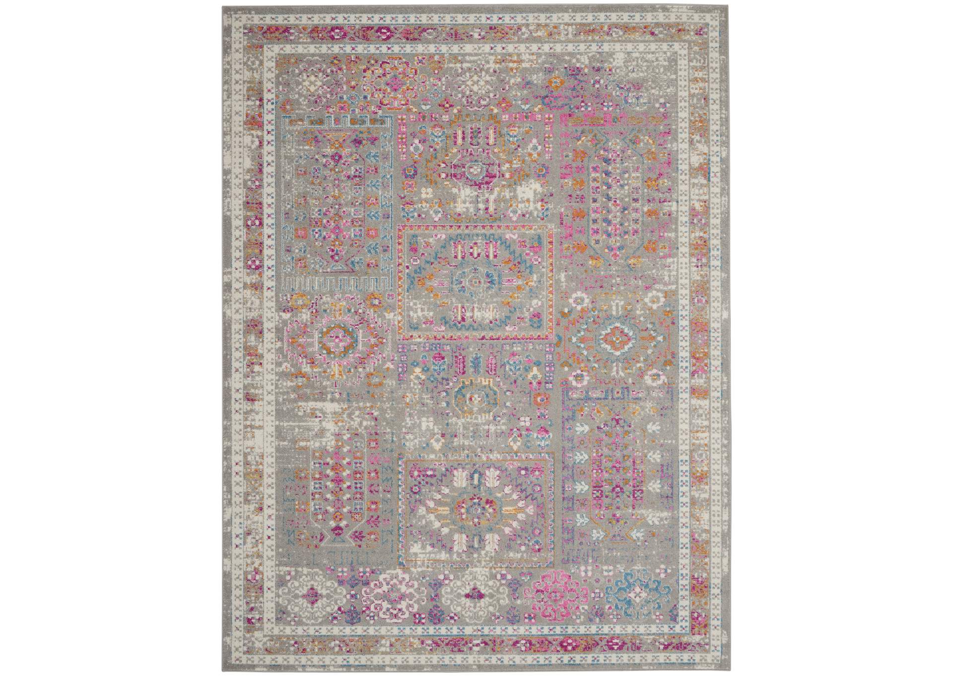 Nourison Passion 9'x12' Grey Multicolor Area Rug,Nourison