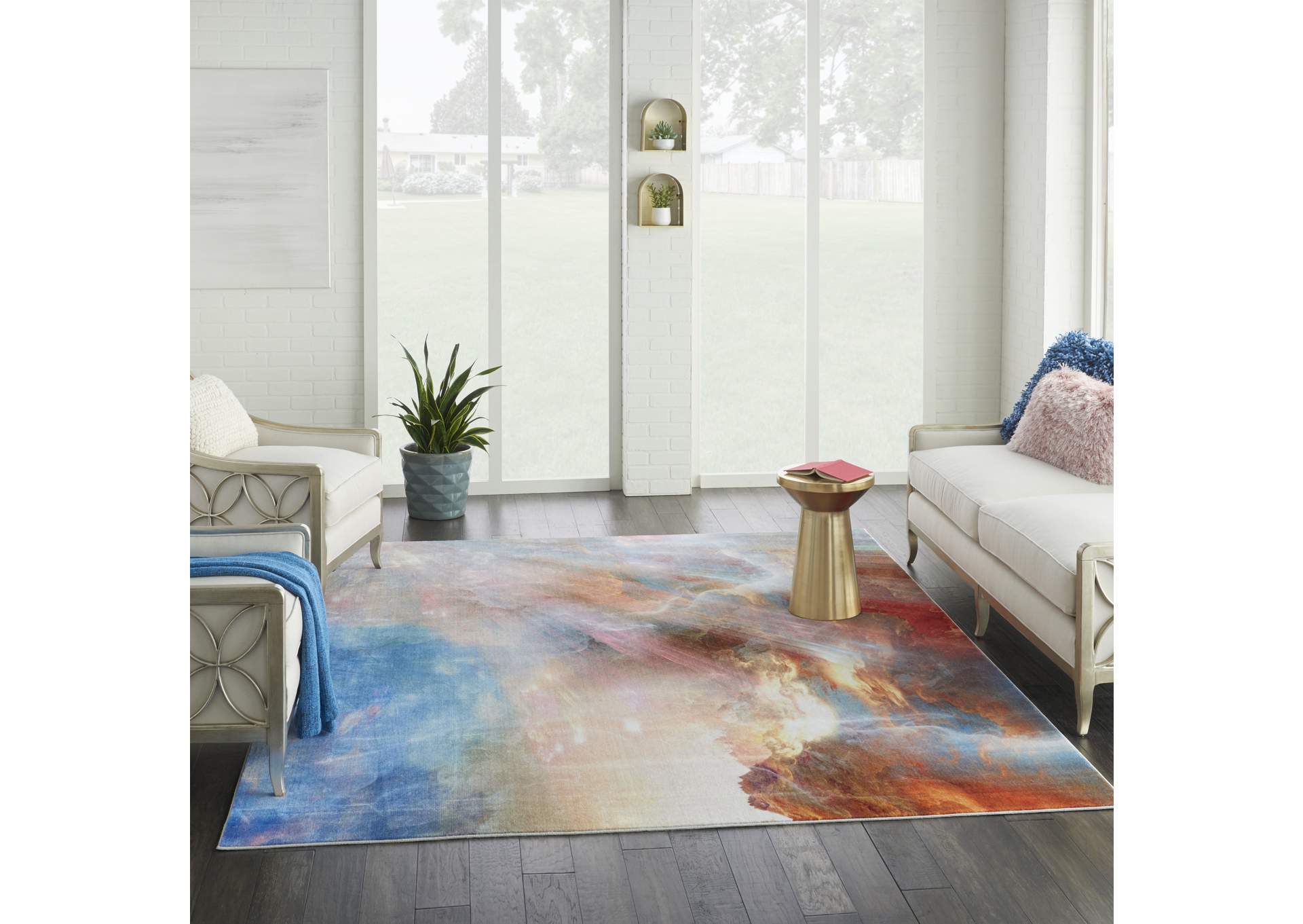 Nourison Le Reve LER04 Multicolor 8'x10' Large Rug,Nourison