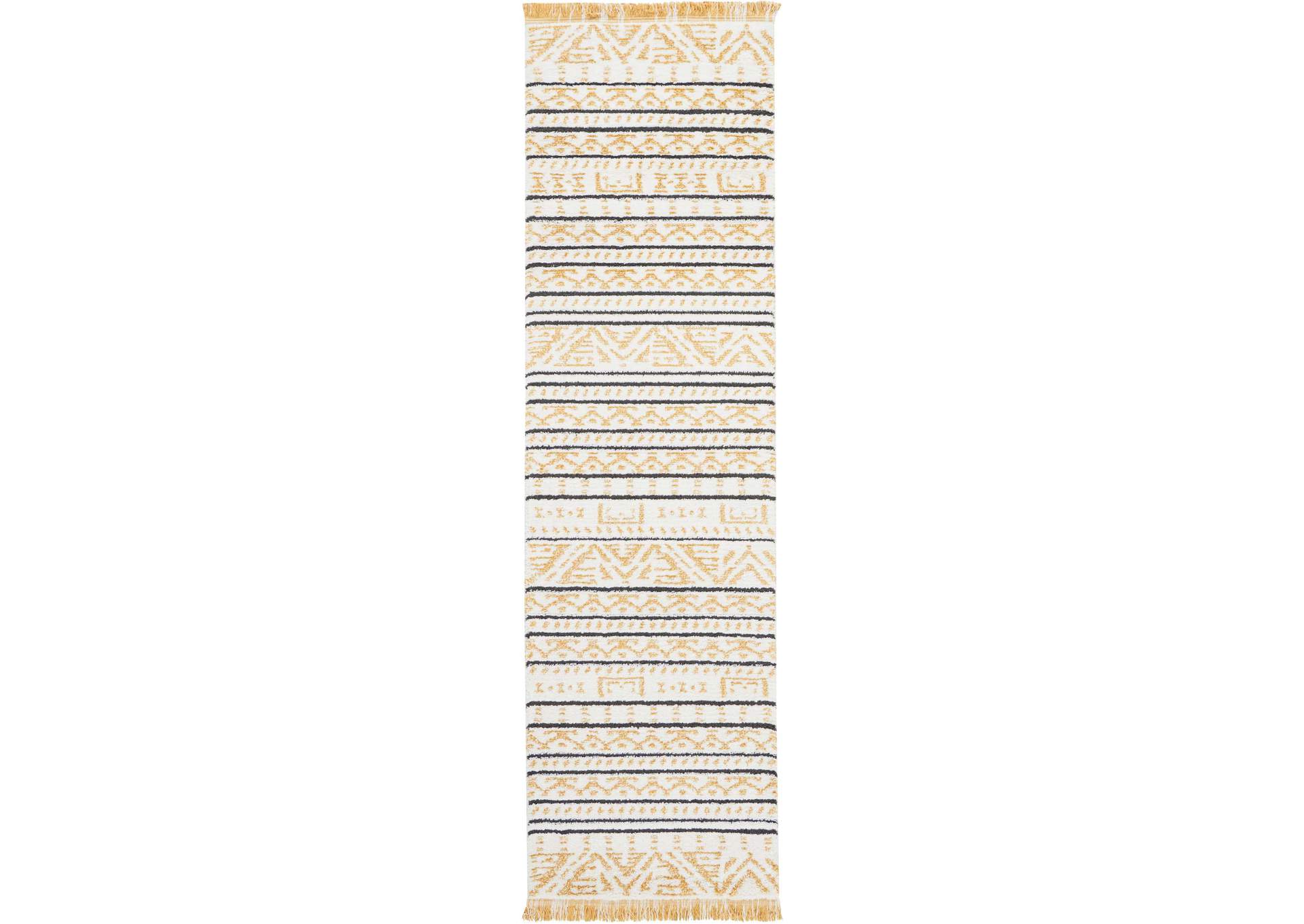 Nourison Kamala DS503 Gold 8' Runner Hallway Rug,Nourison