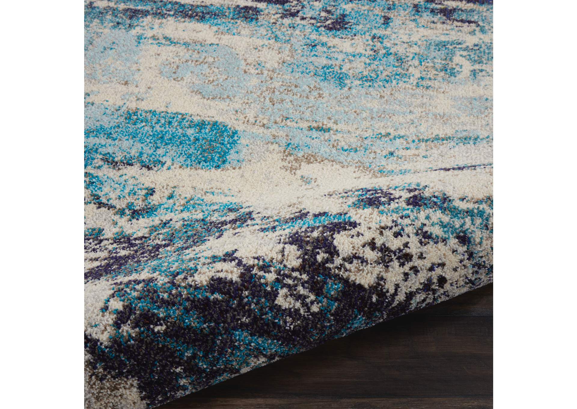 Nourison Celestial CES02 Blue and White 4'x6' Beach Area Rug,Nourison
