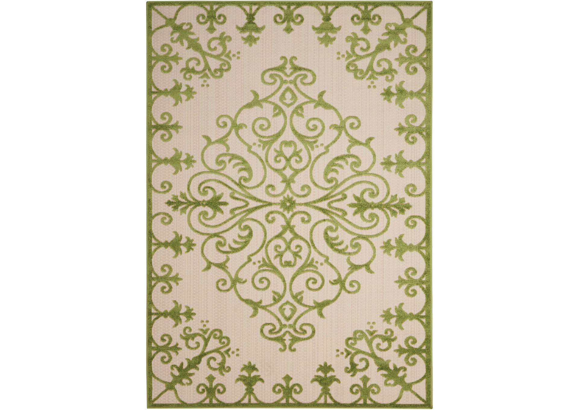 Nourison Aloha ALH12 Green 4'x6' Indoor-outdoor Area Rug,Nourison