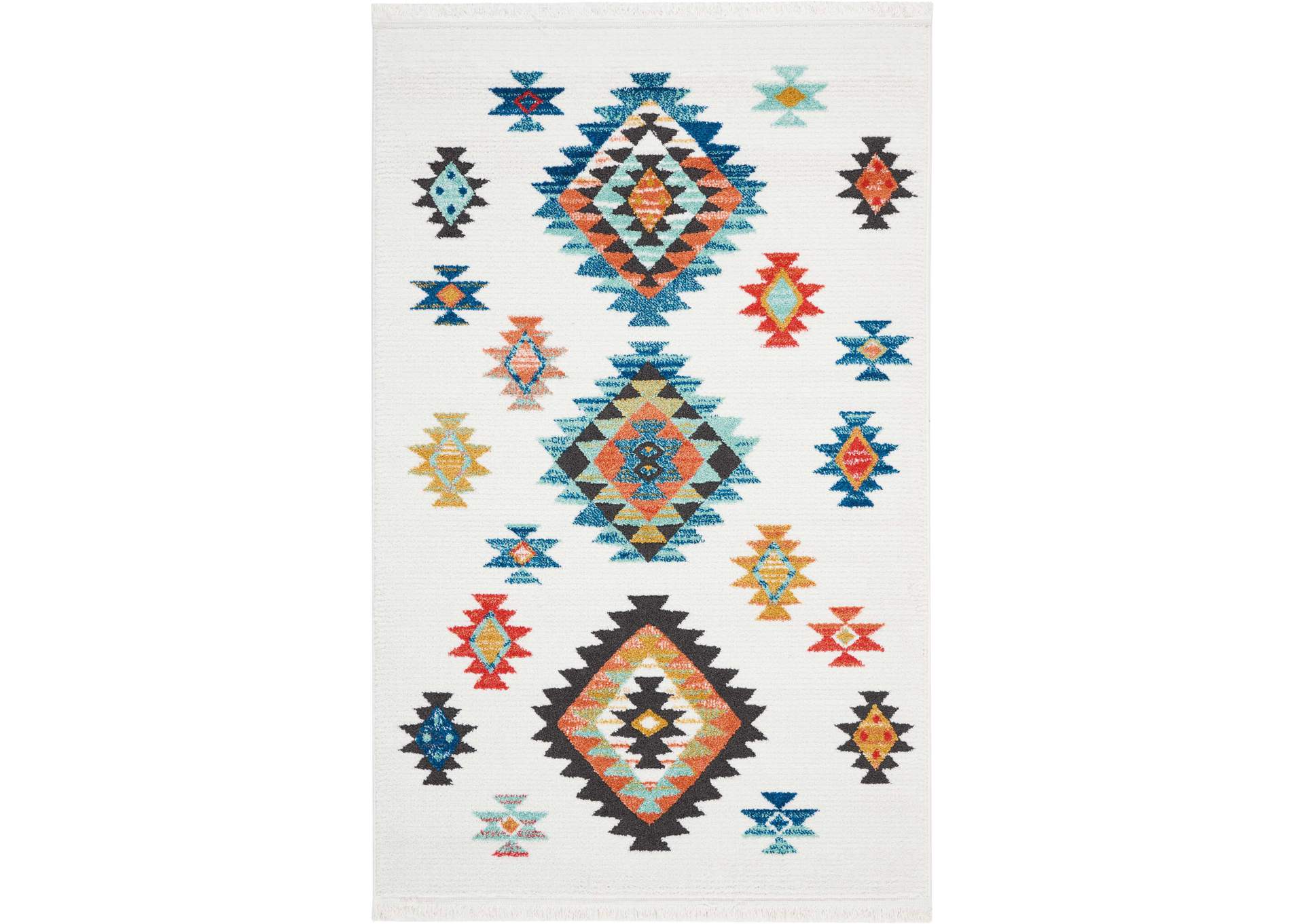 Nourison South Western NAV07 White 4'x6' Area Rug,Nourison