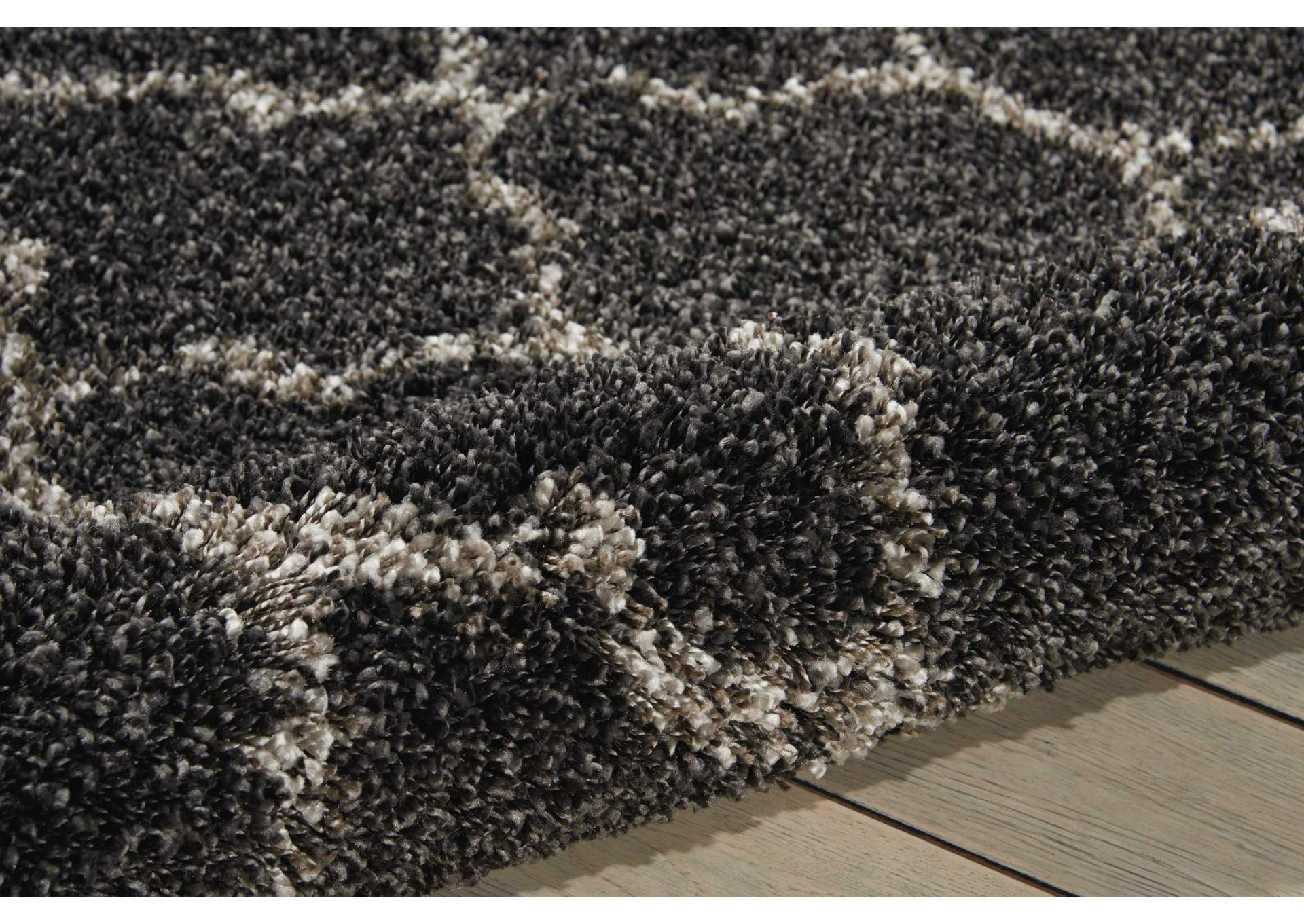 Nourison Amore AMOR2 Black 8' Round Rug,Nourison