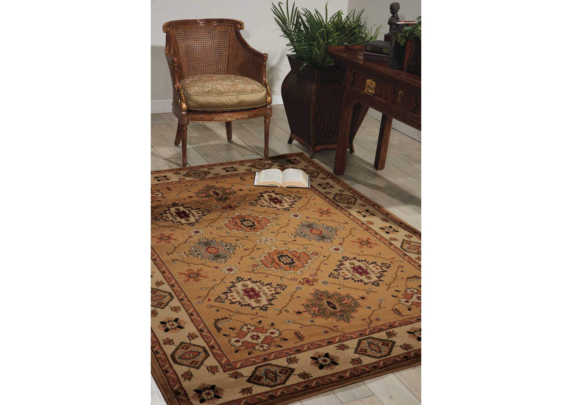 Nourison Paramount PAR18 Yellow 4'x6' Area Rug,Nourison