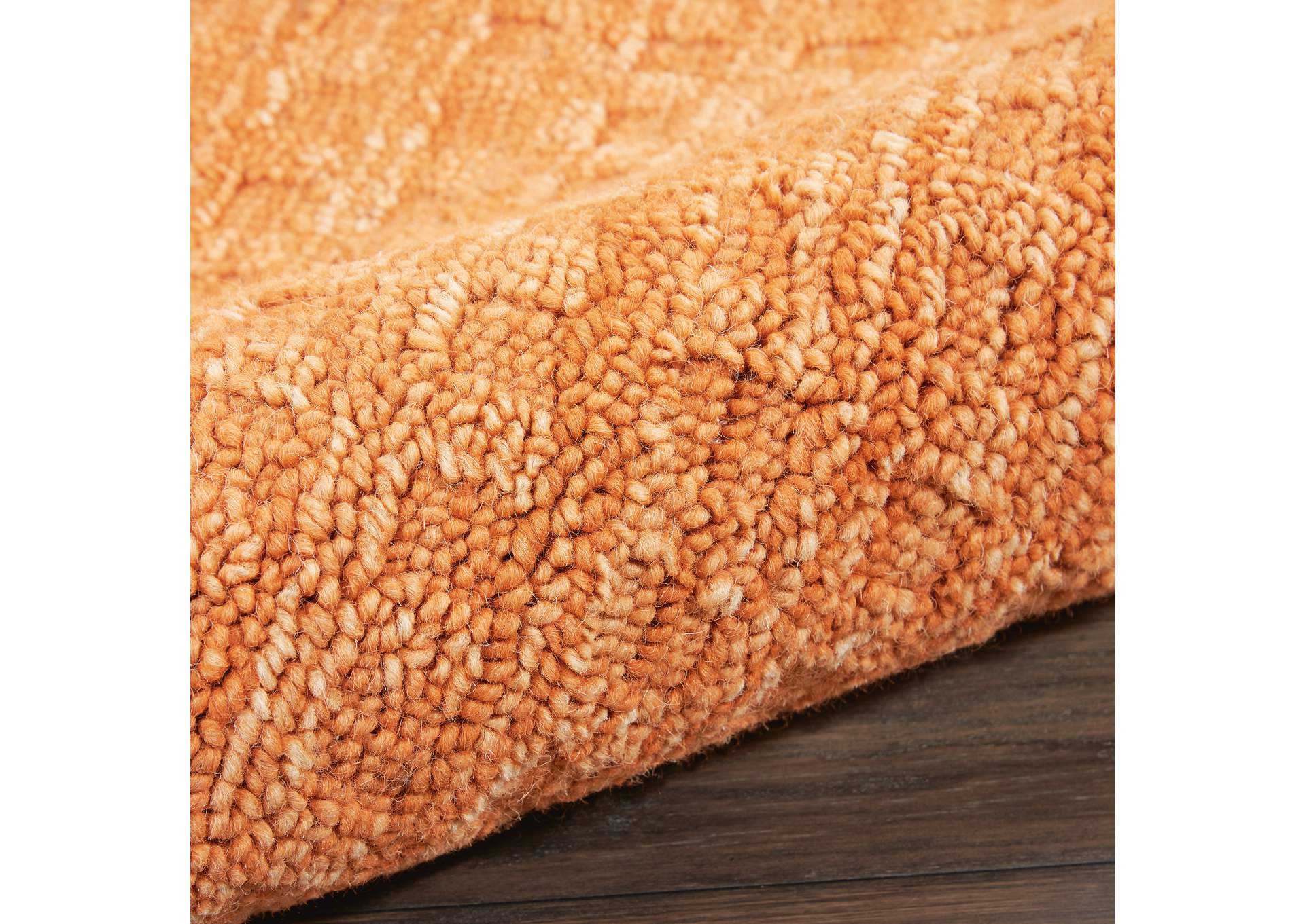 Nourison Marana MNN01 Orange 8' Runner Wool Hallway Rug,Nourison
