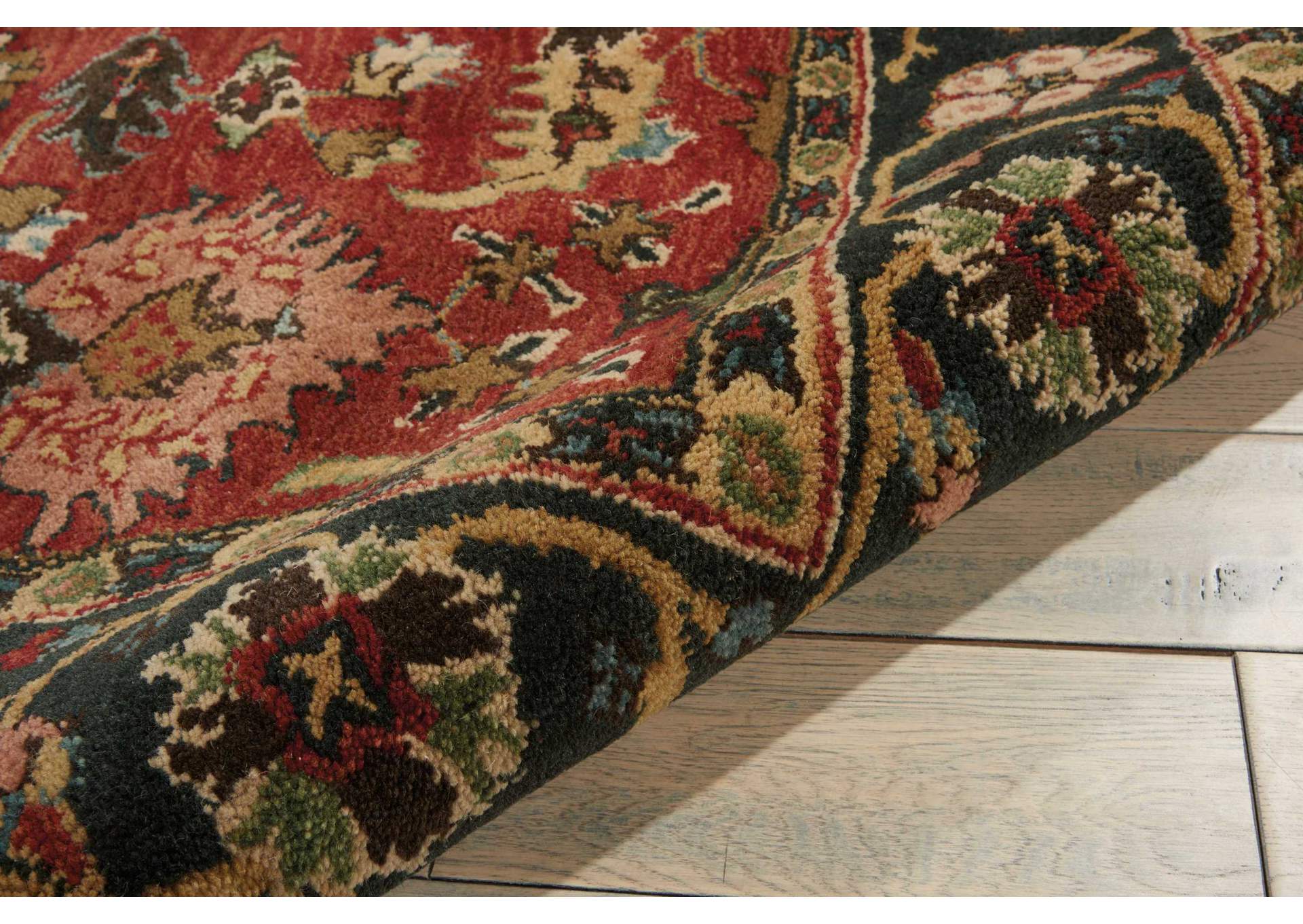 Nourison Jaipur JA35 Red Multicolor 6' Round Area Rug,Nourison