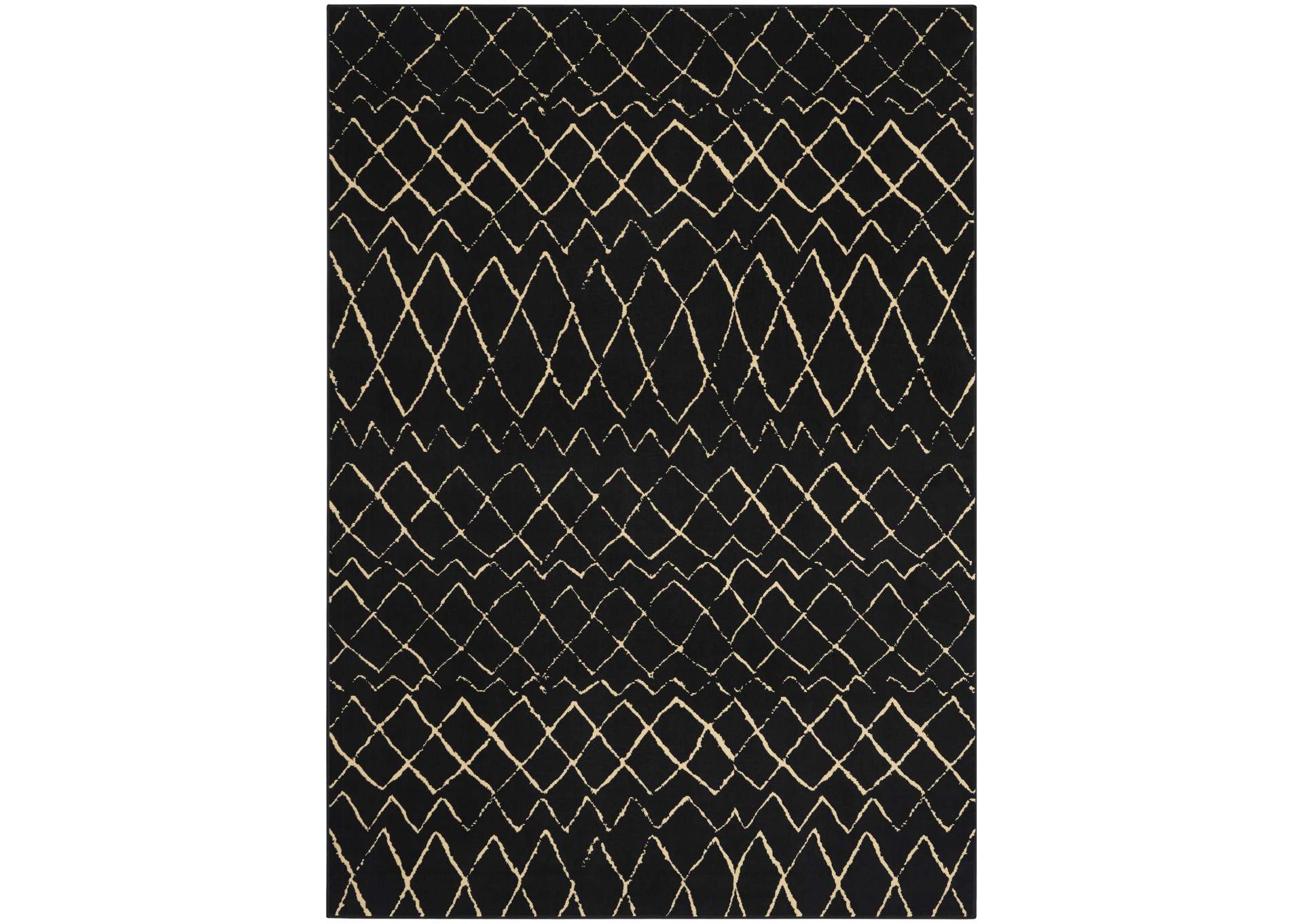 Nourison Grafix GRF04 Black 6'x9' Area Rug,Nourison